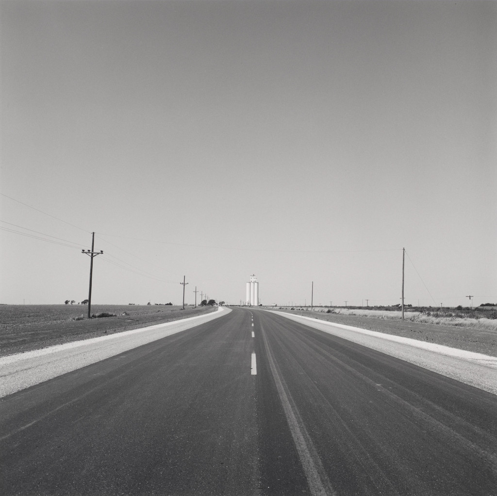 Landscape - Grain Elevator in Bend of the Road near Perryton, Texas