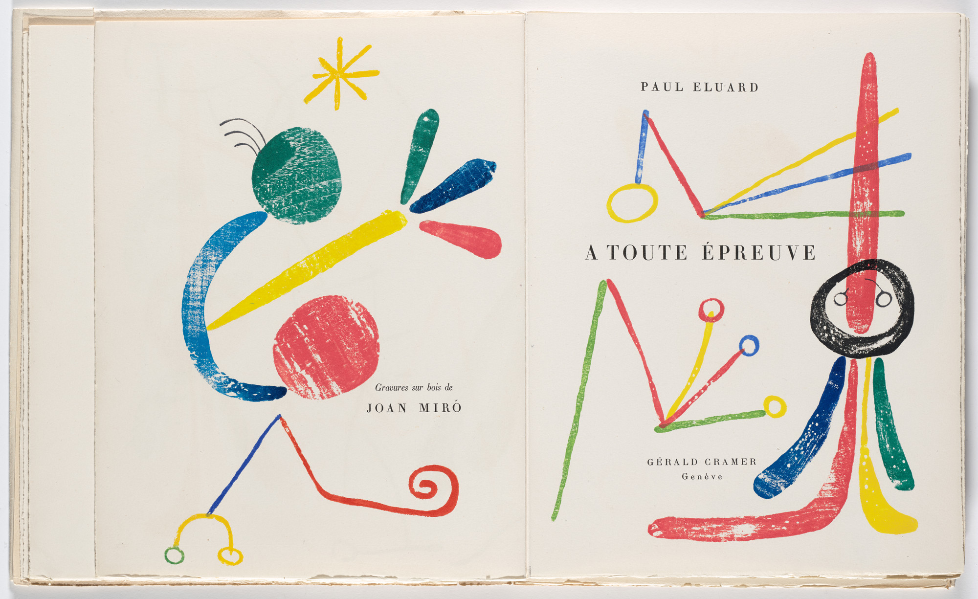 Joan Miró. Frontispiece from À toute épreuve (Proof Against All)