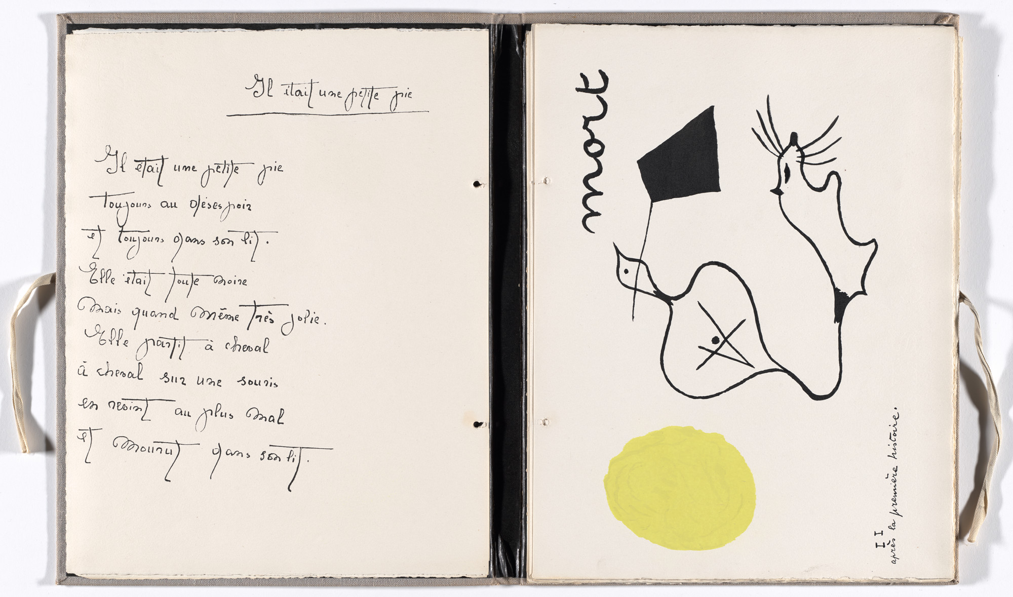 Joan Miró. Plate (folio 4) from Il était une petite pie (Once There Was a Little Magpie). 1927–28, published 1928