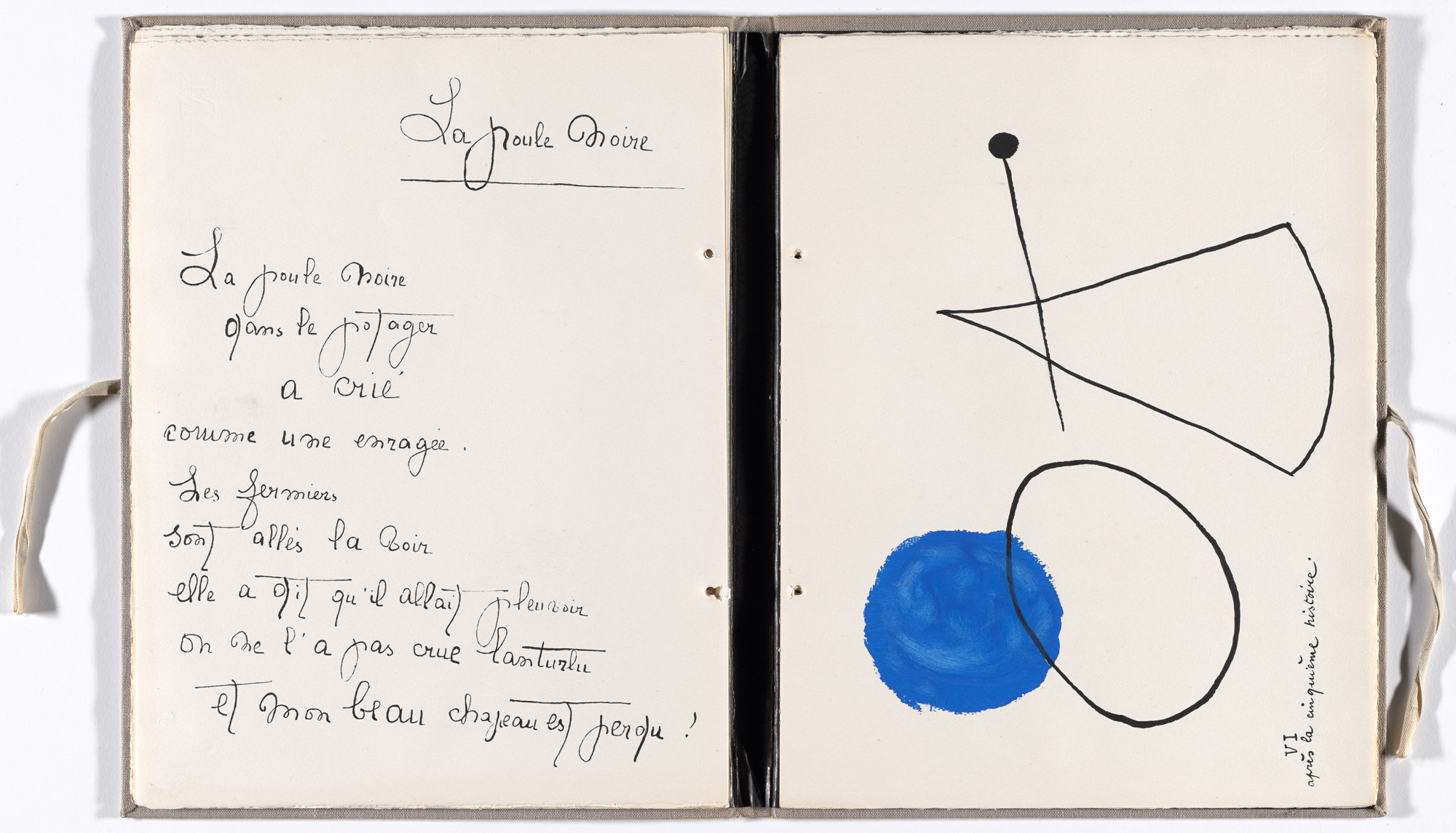 Joan Miró. Plate (folio 12) from Il était une petite pie (Once There Was a Little Magpie)