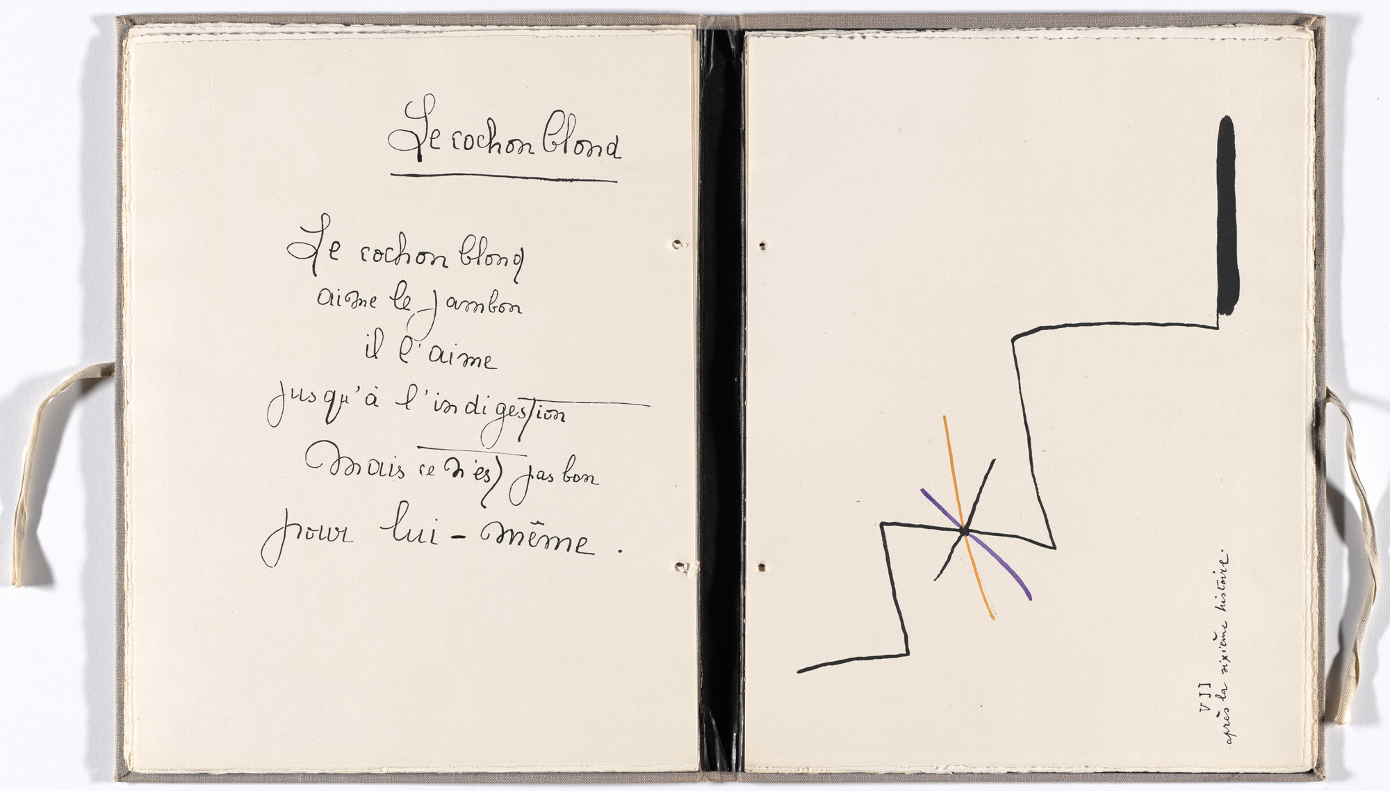 Joan Miró. Plate (folio 14) from Il était une petite pie (Once There Was a Little Magpie)
