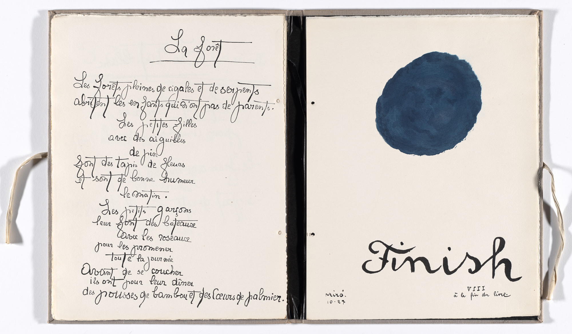 Joan Miró. Plate (folio 18) from Il était une petite pie (Once There Was a Little Magpie)