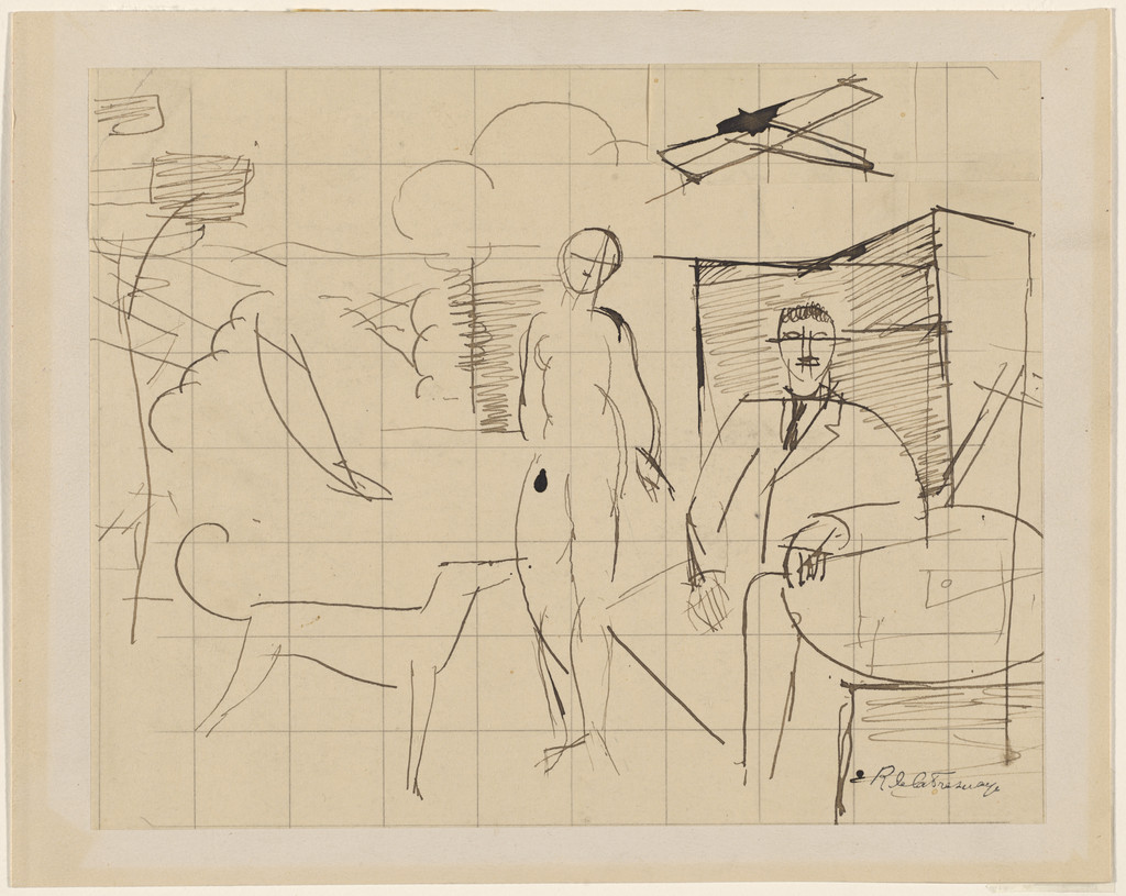 Study for Couple with Greyhound