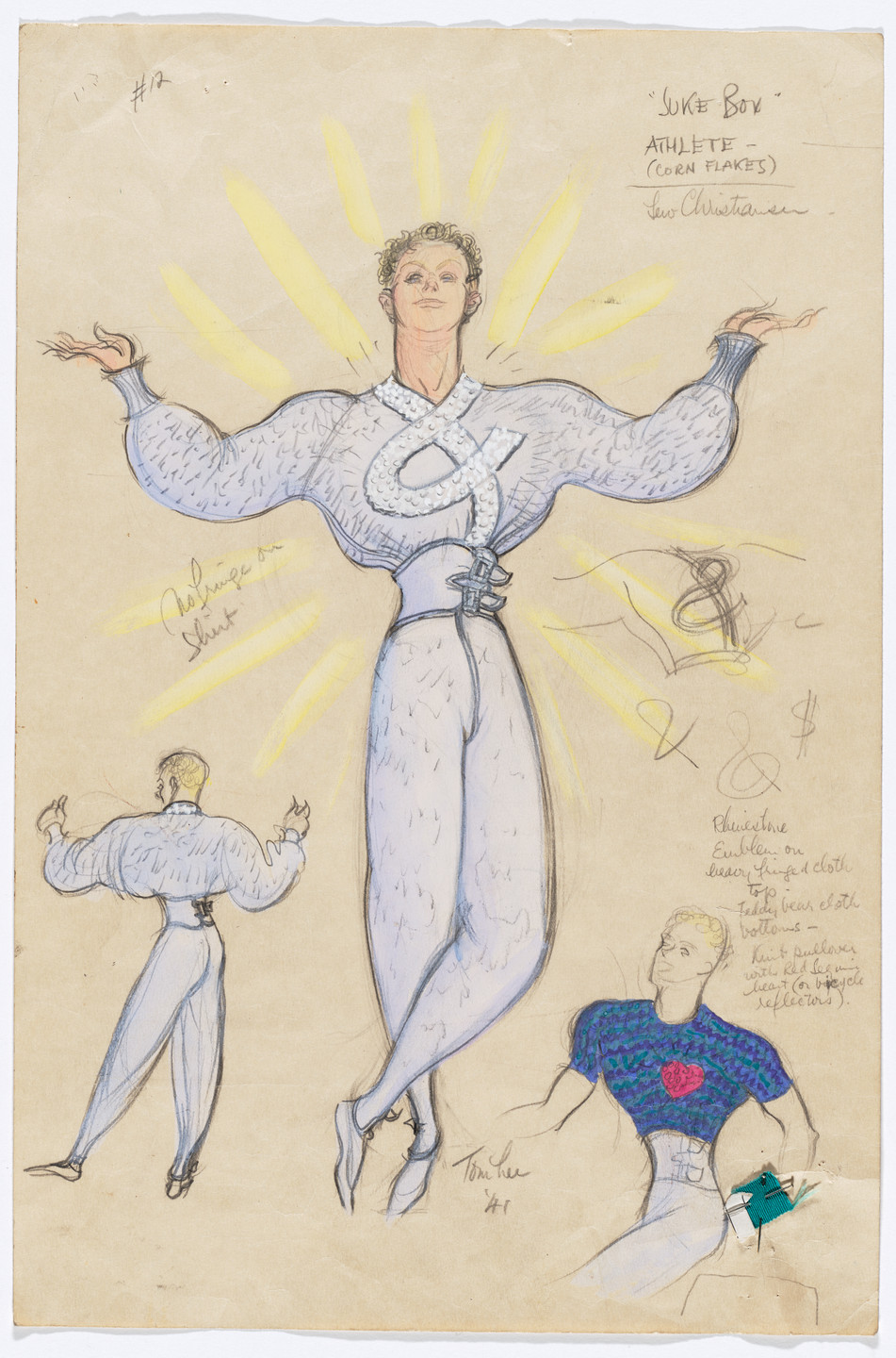 Tom Lee. Athlete (Corn Flakes). Costume design for the ballet Juke-Box. 1941