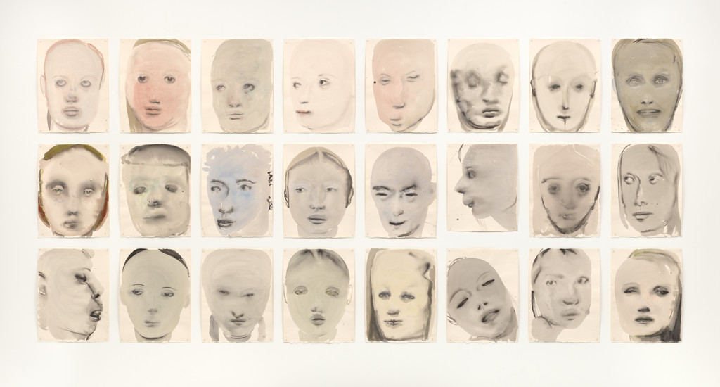 Chlorosis (Love sick), Marlene Dumas, 1994, Ink, gouache, and acrylic on twenty-four sheets of paper