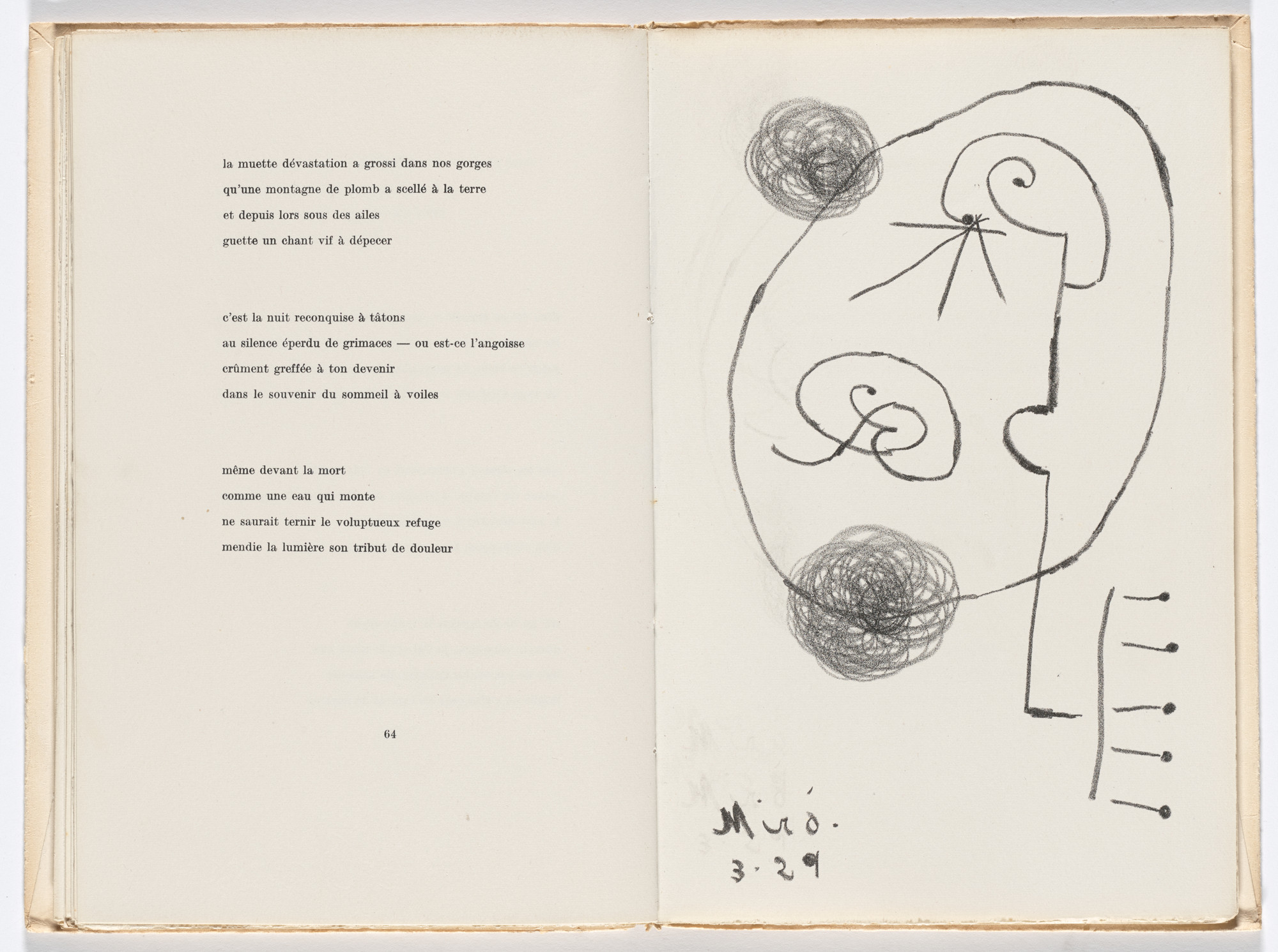 Joan Miró. Plate (facing page 64) from L'Arbre des voyageurs (The Tree of Travelers)