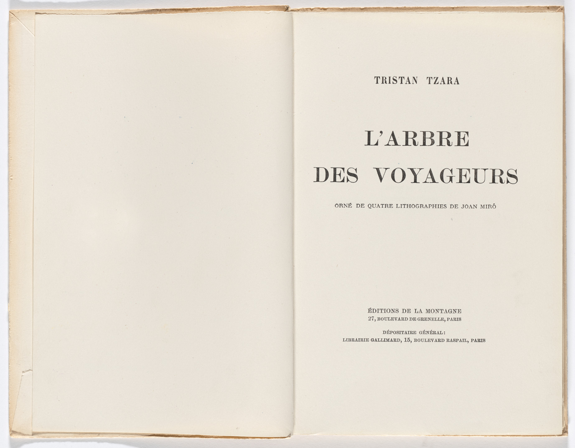 Joan Miró. L&#39;Arbre des voyageurs (The Tree of Travelers). 1929, published 1930