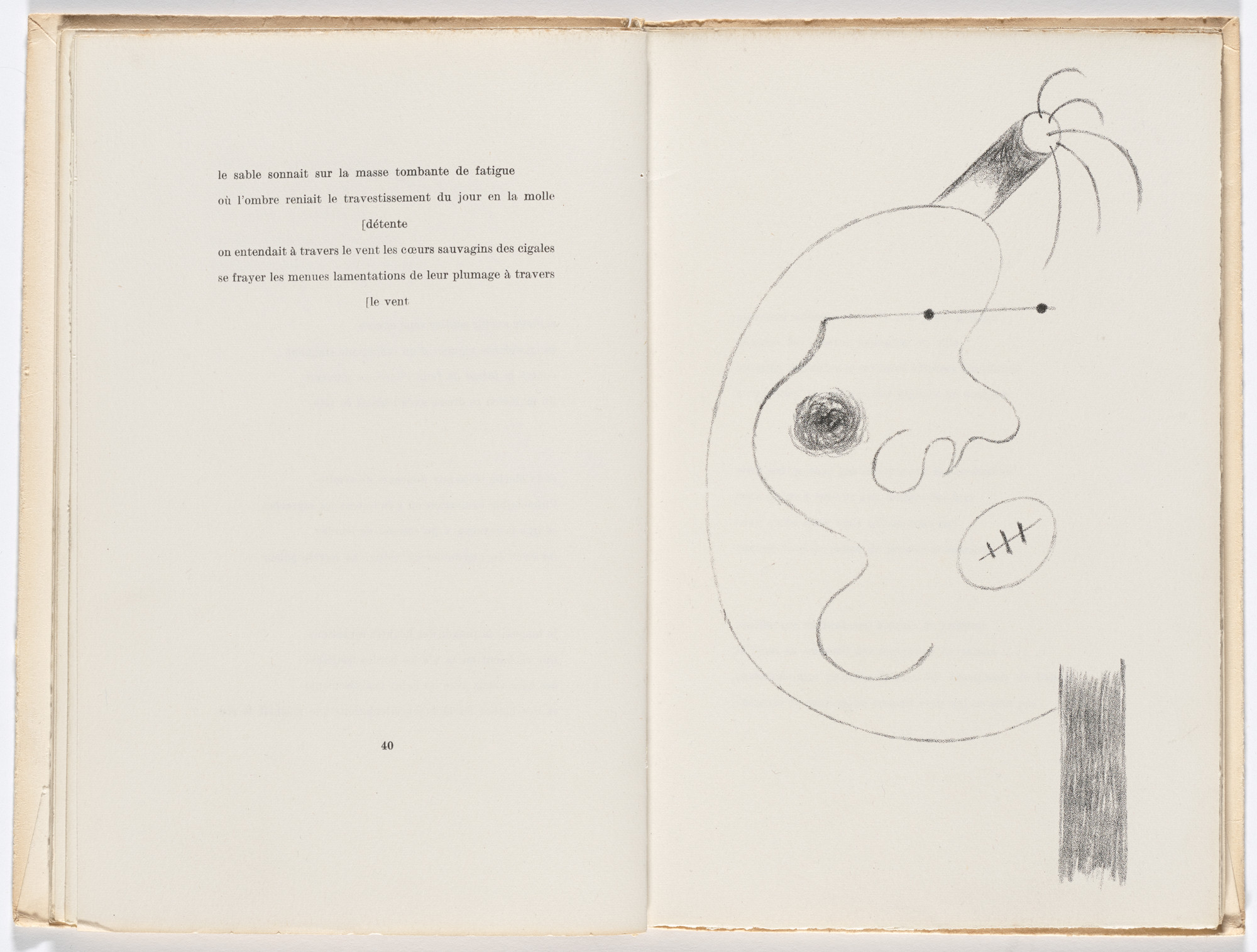 Joan Miró. Plate (facing page 40) from L'Arbre des voyageurs (The Tree of Travelers)