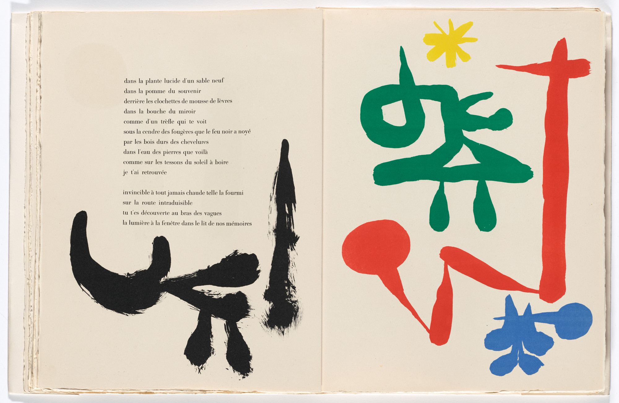 Joan Miró. Plate (page 21) from Parler seul (Speaking Alone)