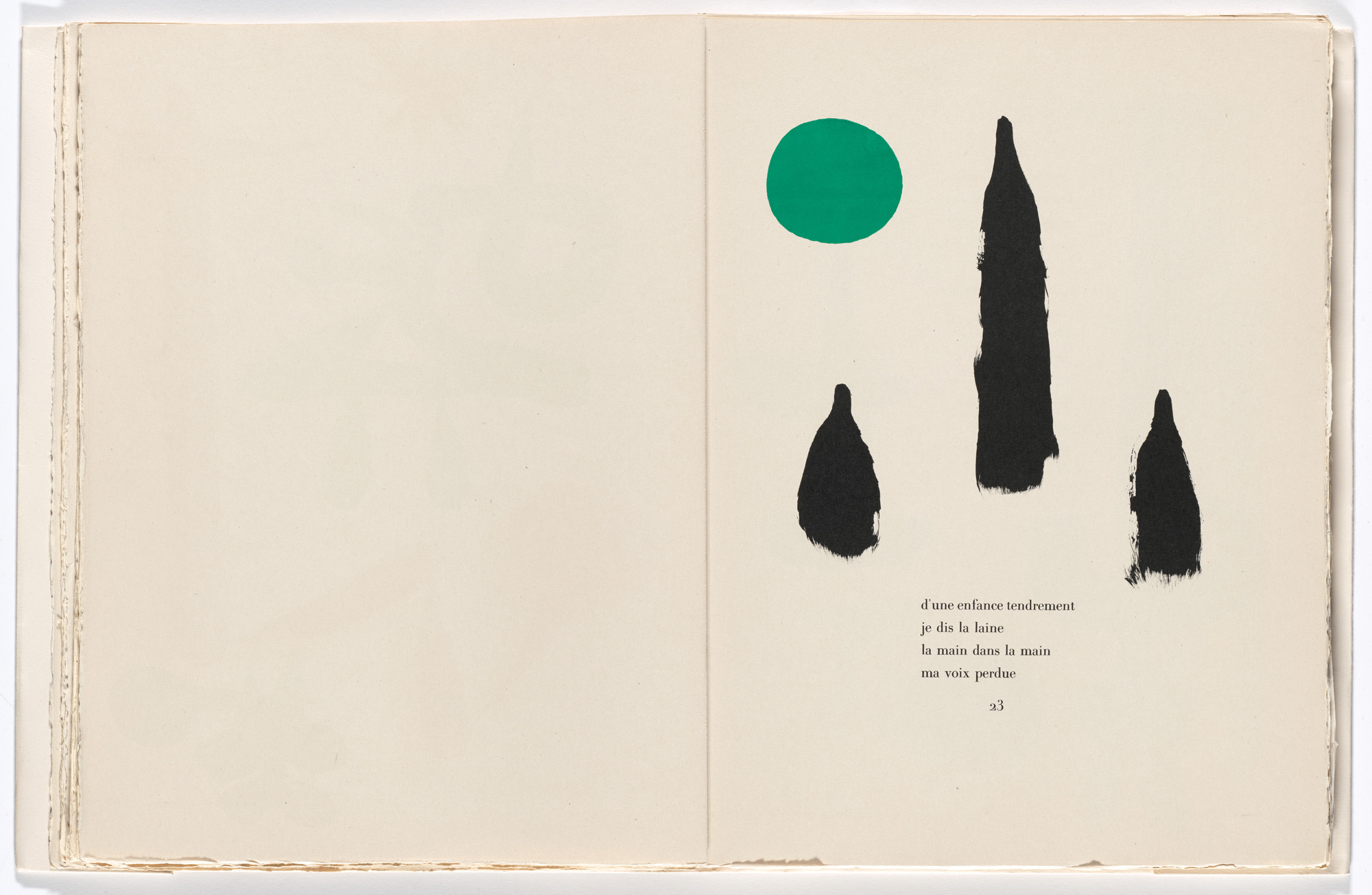 Joan Miró. In-text plate (page 23) from Parler seul (Speaking Alone)