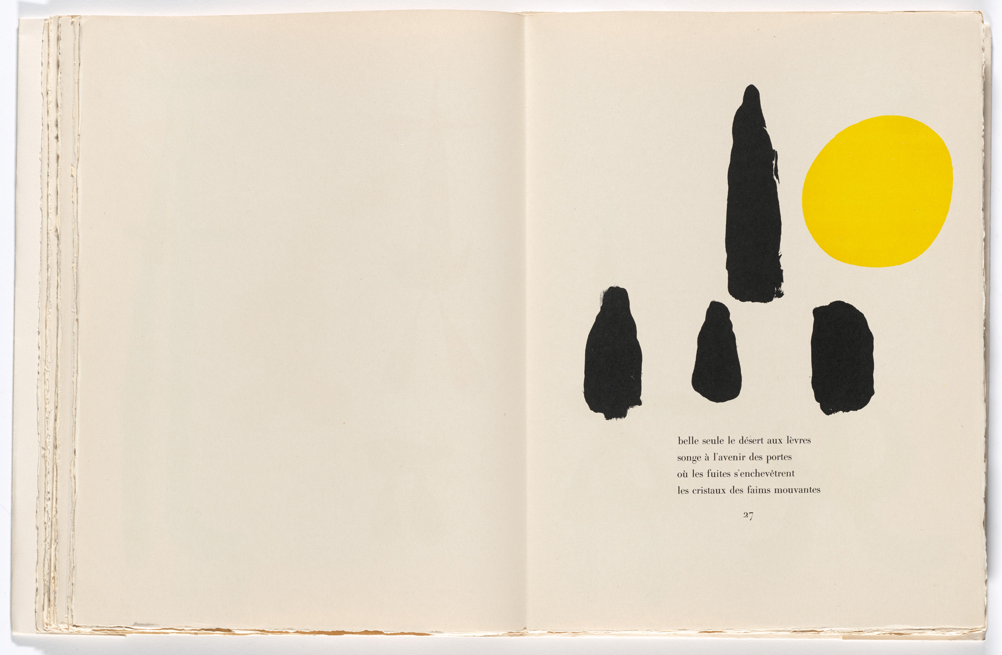 Joan Miró. In-text plate (page 27) from Parler seul (Speaking Alone)