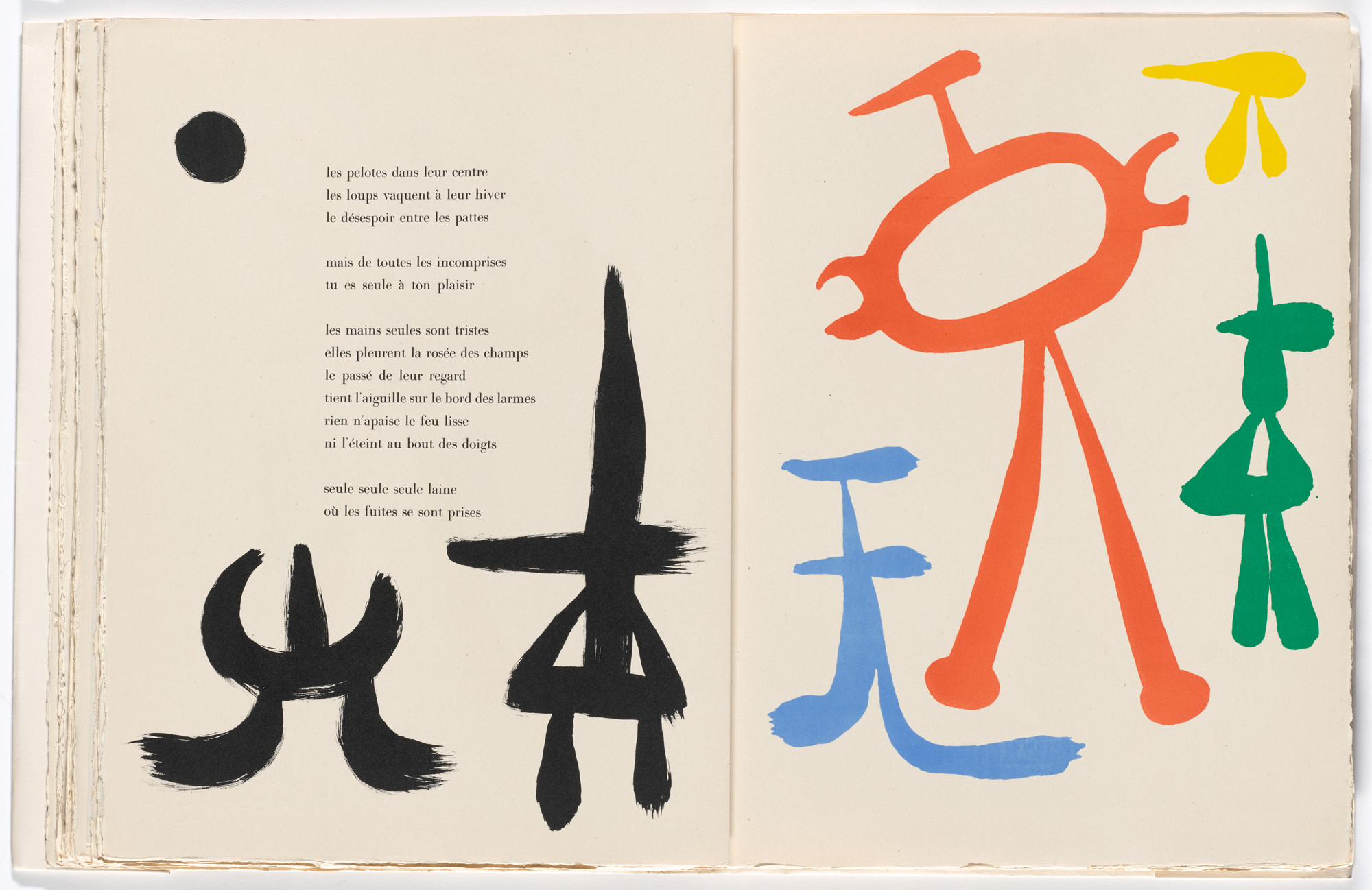 Joan Miró. Plate (page 29) from Parler seul (Speaking Alone)