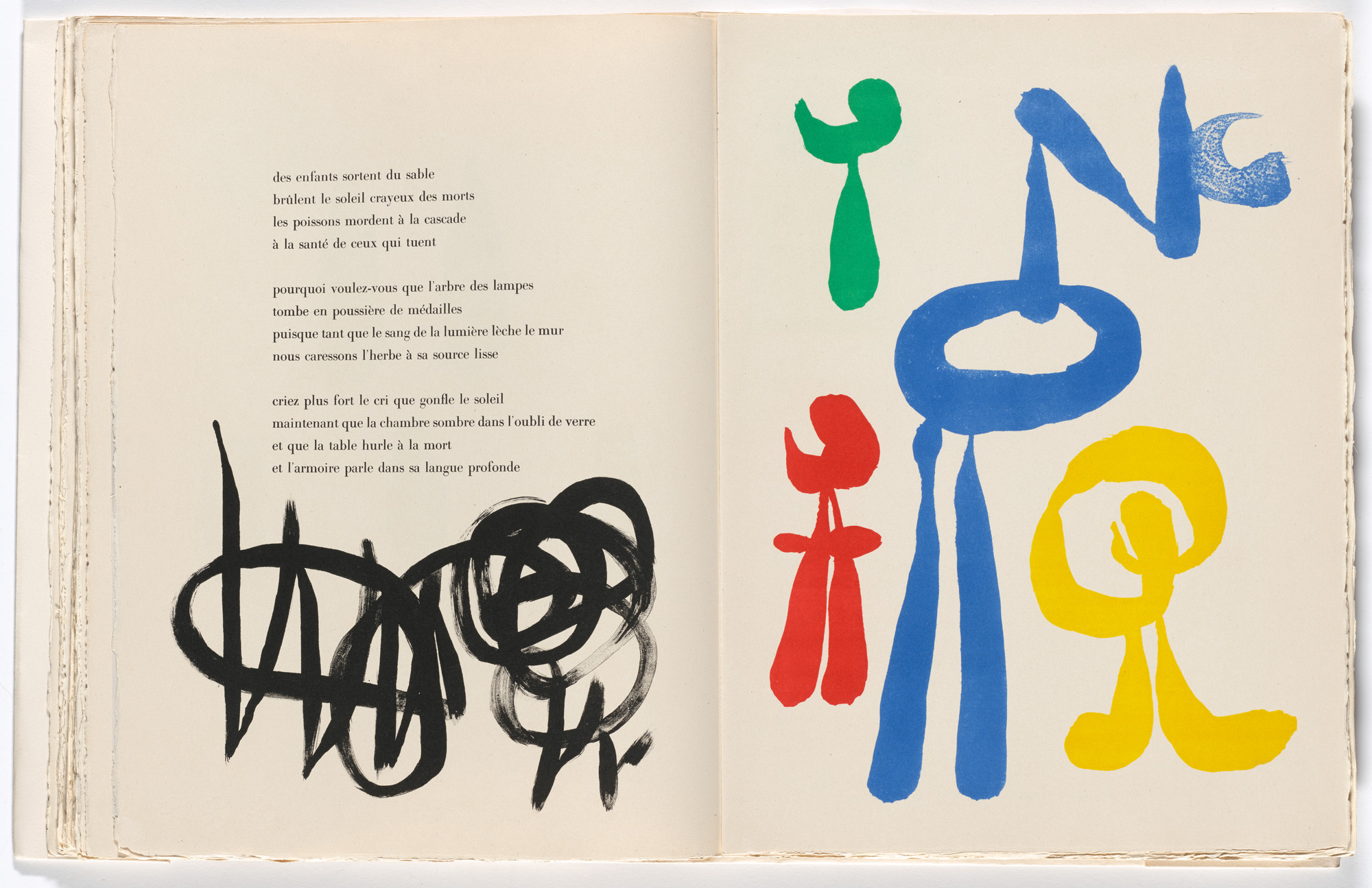 Joan Miró. Plate (page 33) from Parler seul (Speaking Alone)