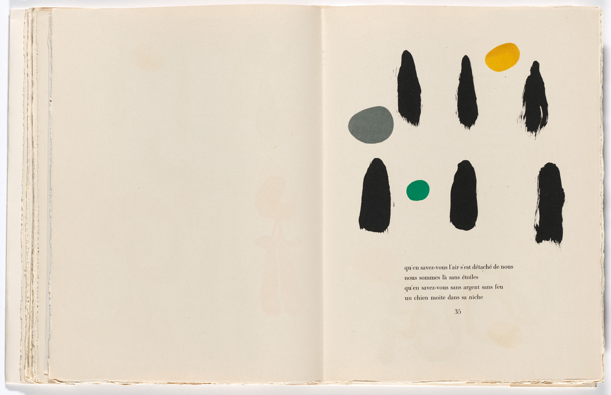Joan Miró. In-text plate (page 35) from Parler seul (Speaking Alone)