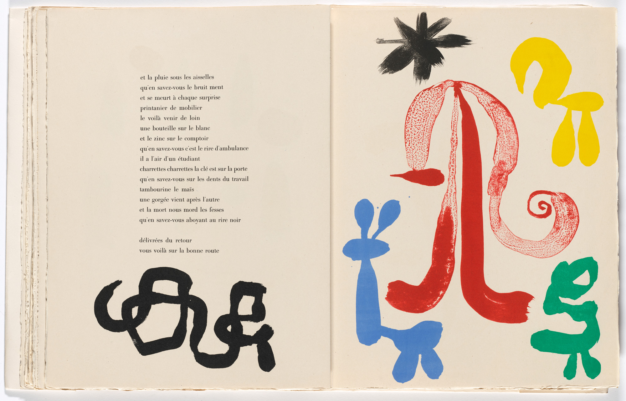 Joan Miró. In-text plate (page 36) from Parler seul (Speaking Alone)