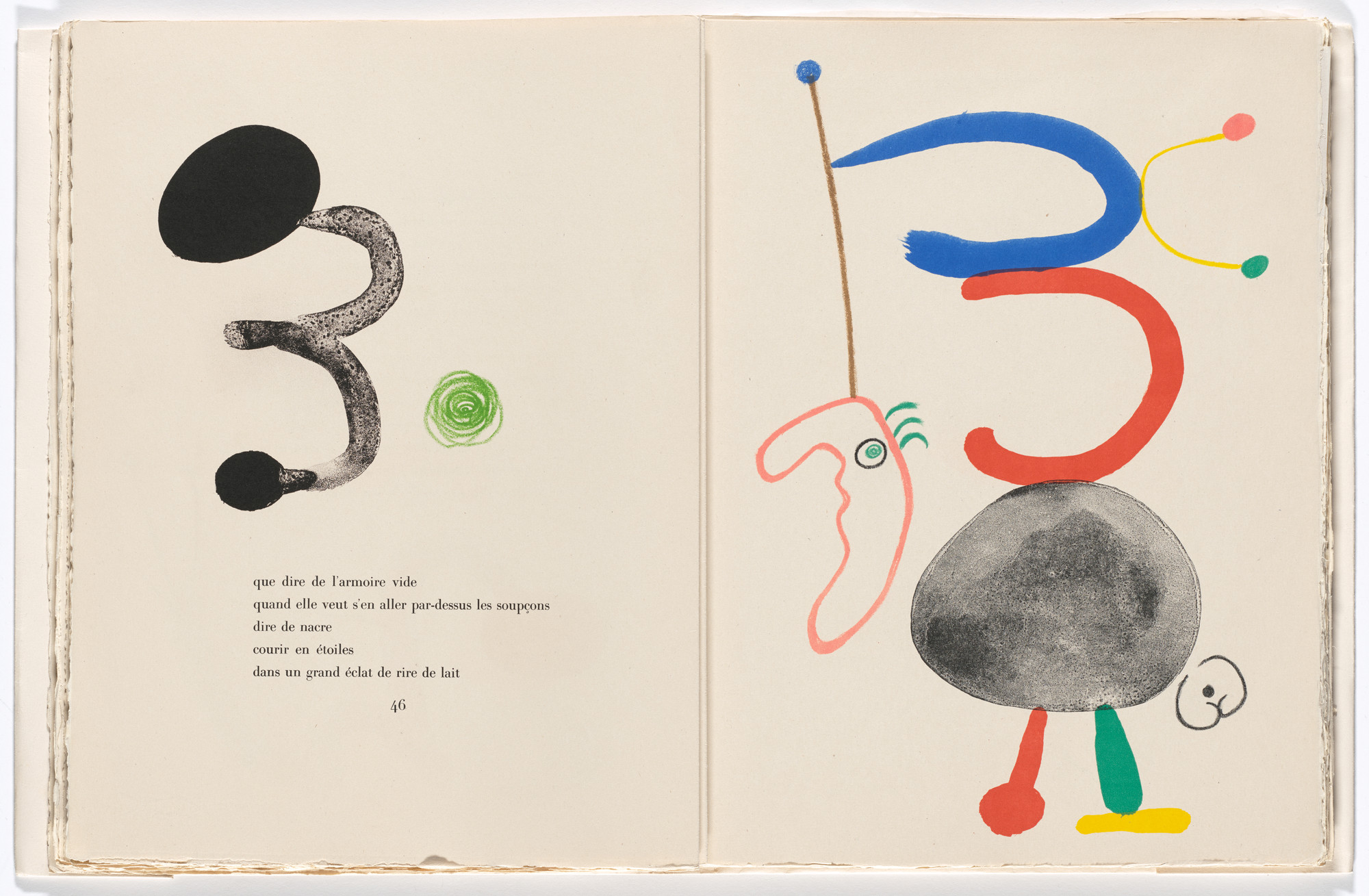 Joan Miró. In-text plate (page 46) from Parler seul (Speaking Alone)