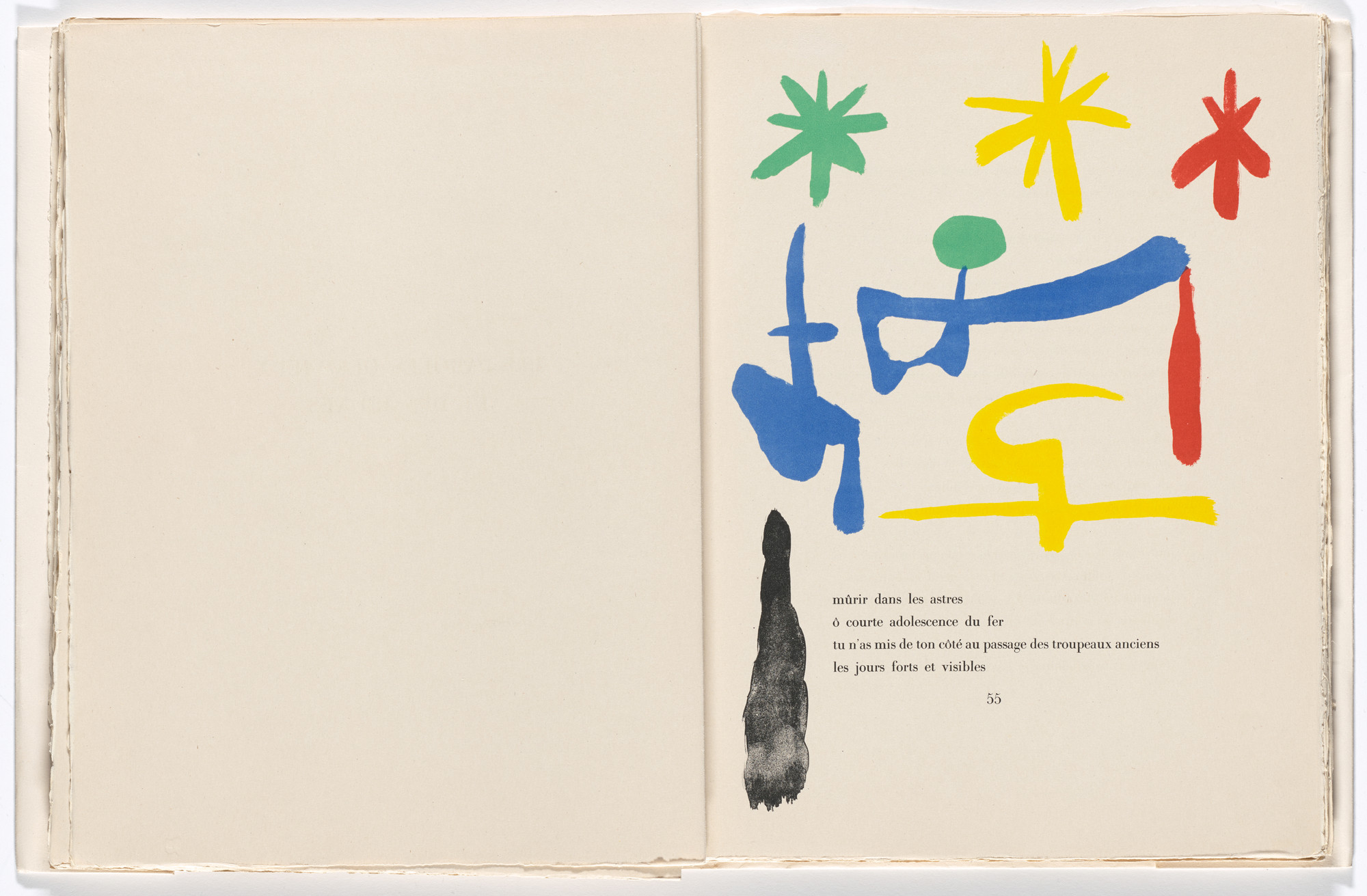 Joan Miró. Headpiece (page 55) from Parler seul (Speaking Alone)