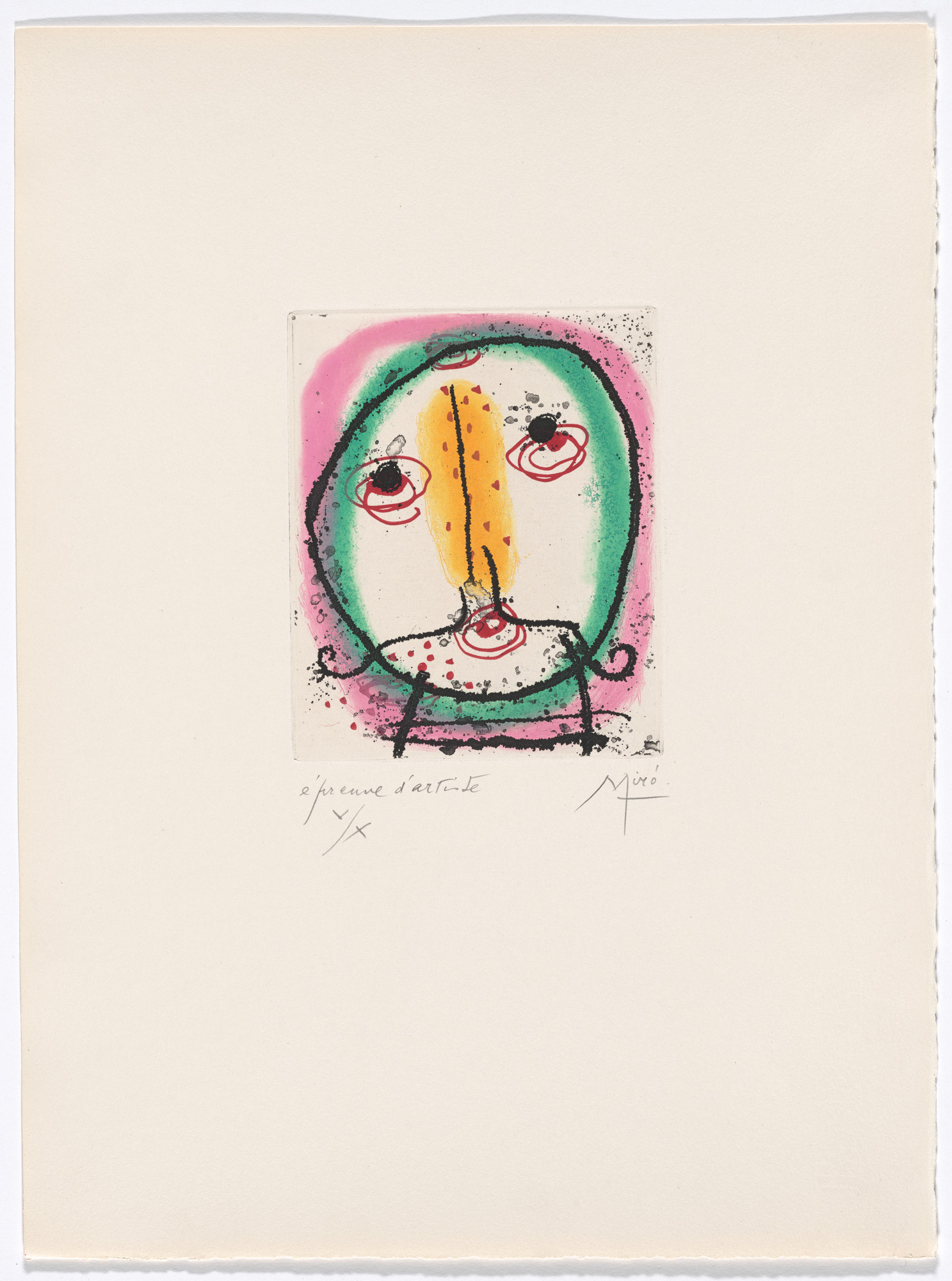 Joan Miró. Plate XV from The Ring of Dawn Suite ( Suite la bague d'aurore )