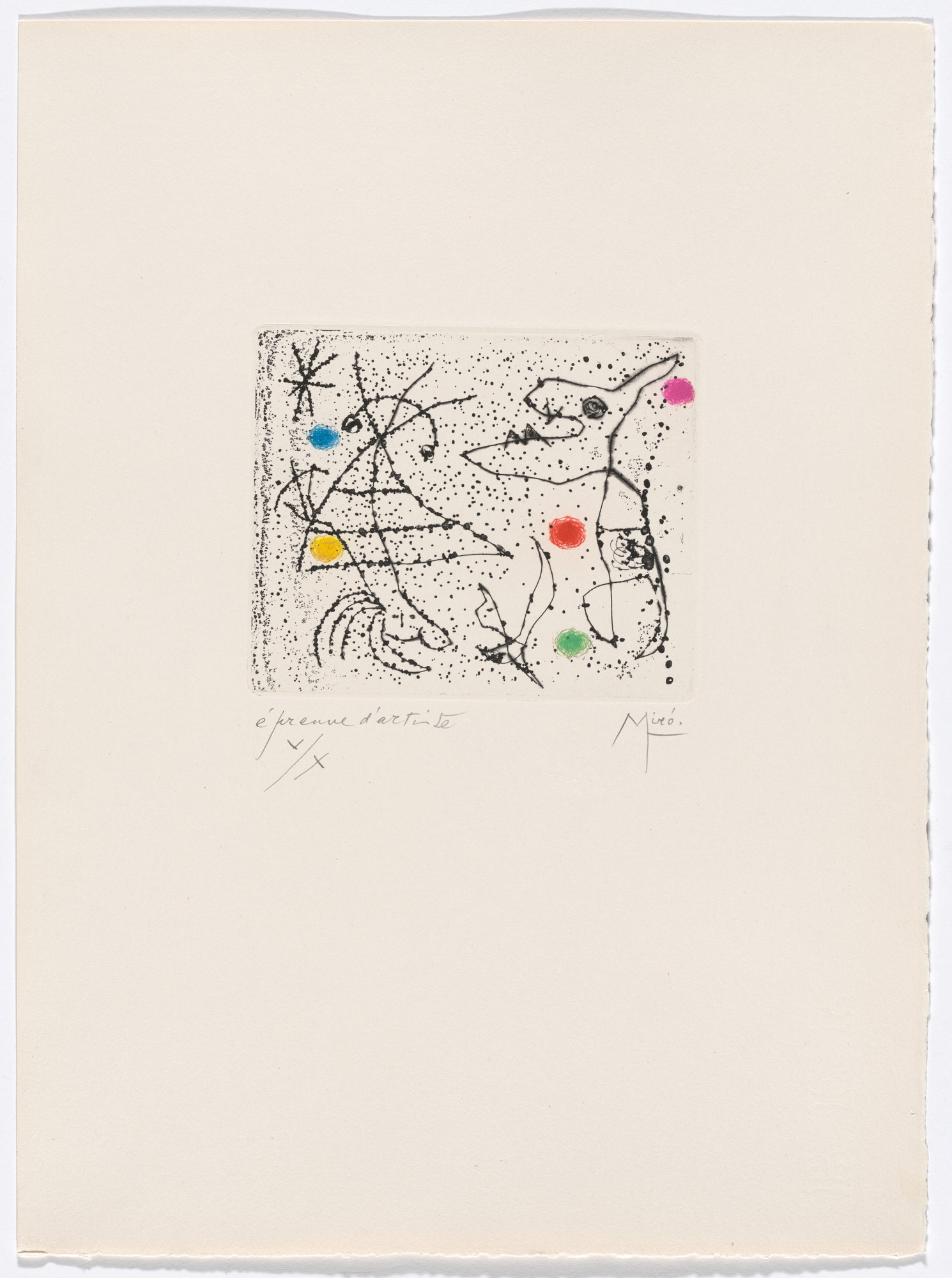 Joan Miró. Plate XXII from The Ring of Dawn Suite ( Suite la bague d'aurore )