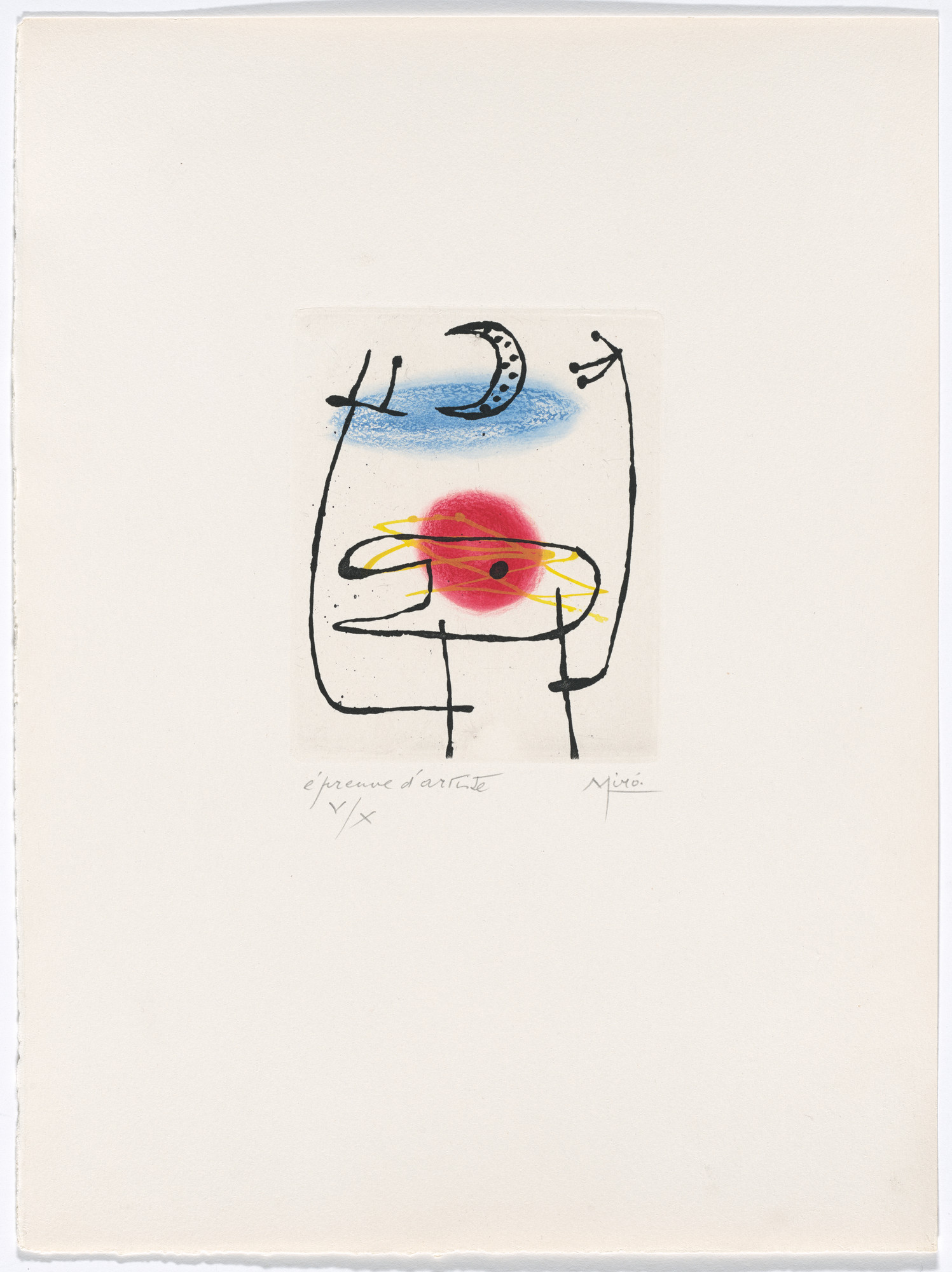 Joan Miró. Plate III from The Ring of Dawn Suite ( Suite la bague d'aurore )