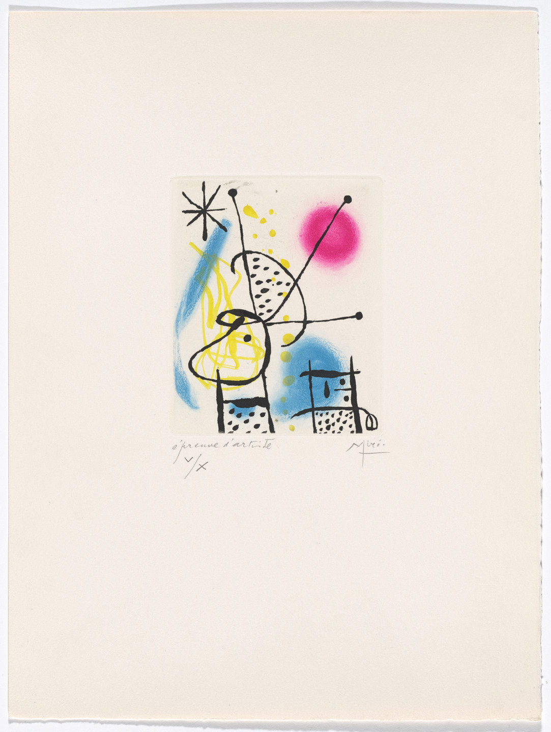 Joan Miró. Plate V from The Ring of Dawn Suite (Suite la bague d&#39;aurore). 1957