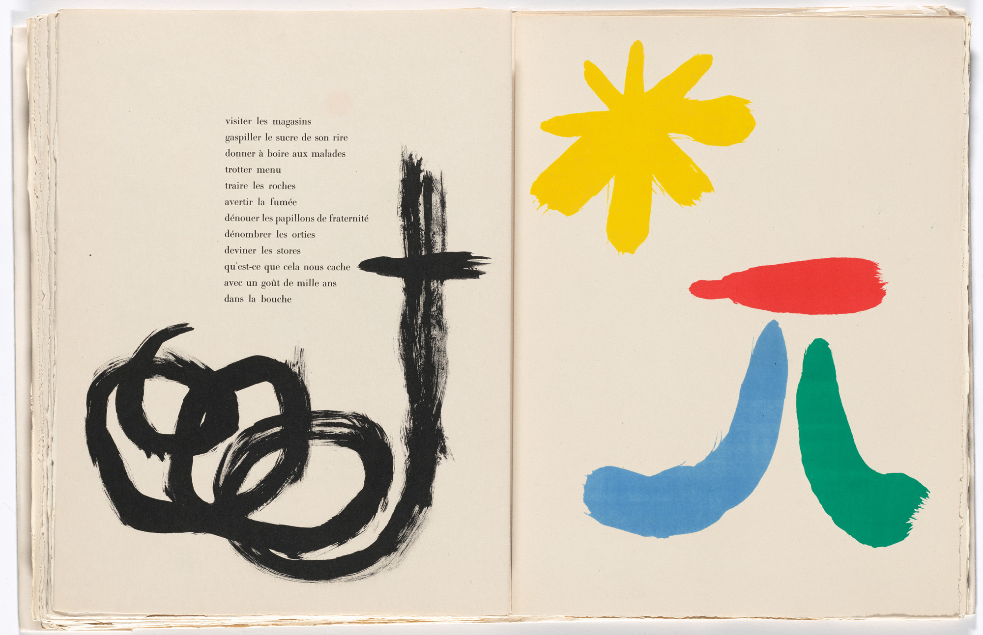 Joan Miró. In-text plate (page 86) from Parler seul (Speaking