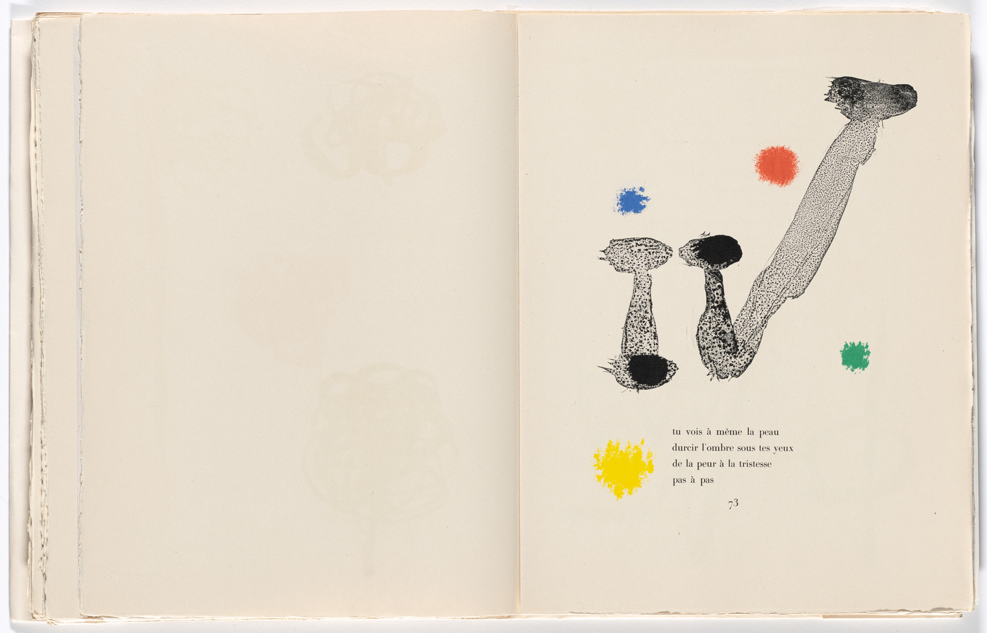 Joan Miró. In-text plate (page 73) from Parler seul (Speaking Alone)