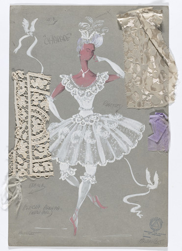 New Girl. Costume design for the ballet Charade (or The Debutante)
