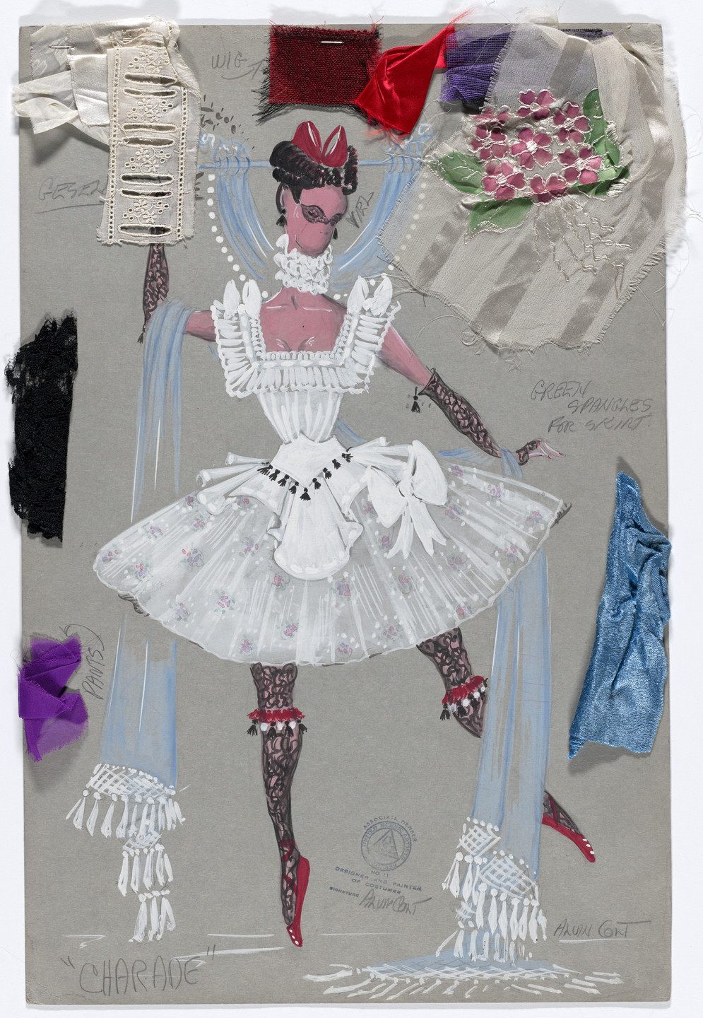 Alvin Colt. Costume design for the ballet Charade (or The Debutante). 1939