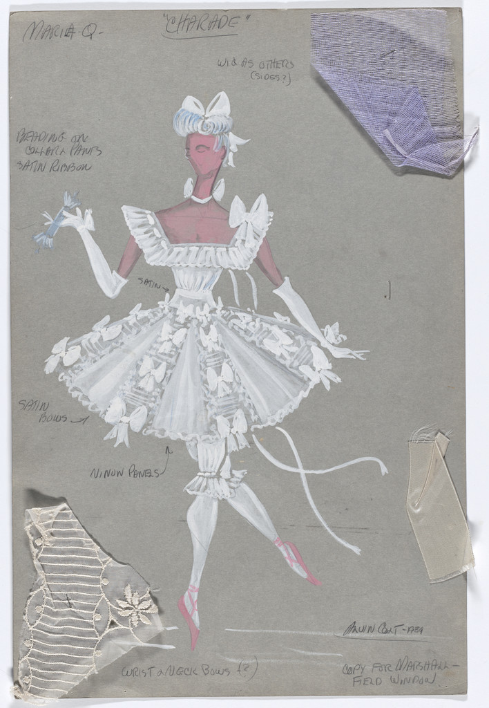 Costume design for the ballet Charade (or The Debutante)