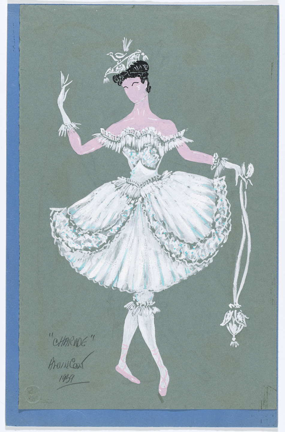 Alvin Colt. Costume design for the ballet Charade (or The Debutante). 1939