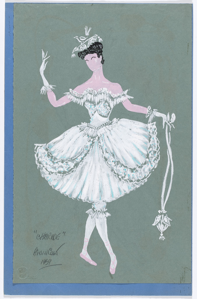 Costume design for the ballet Charade (or The Debutante)