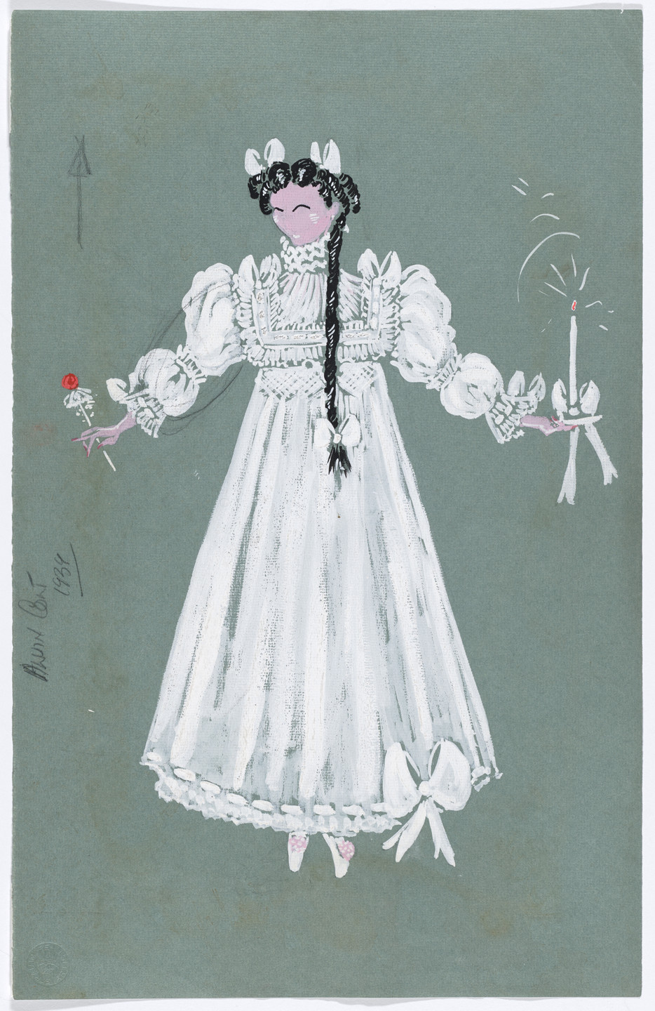 Alvin Colt. Costume design for the ballet Charade (or The Debutante). 1939