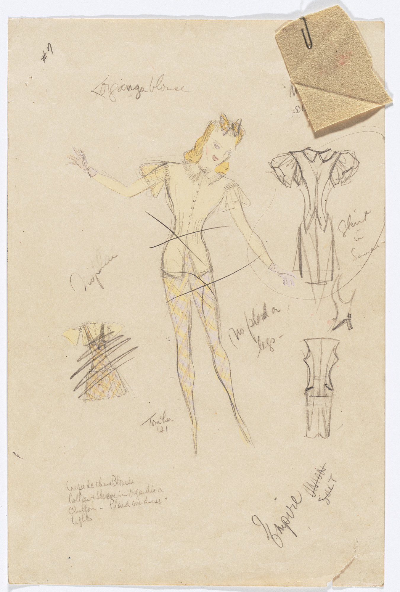 Tom Lee. Maple. Costume design for the ballet Juke-Box