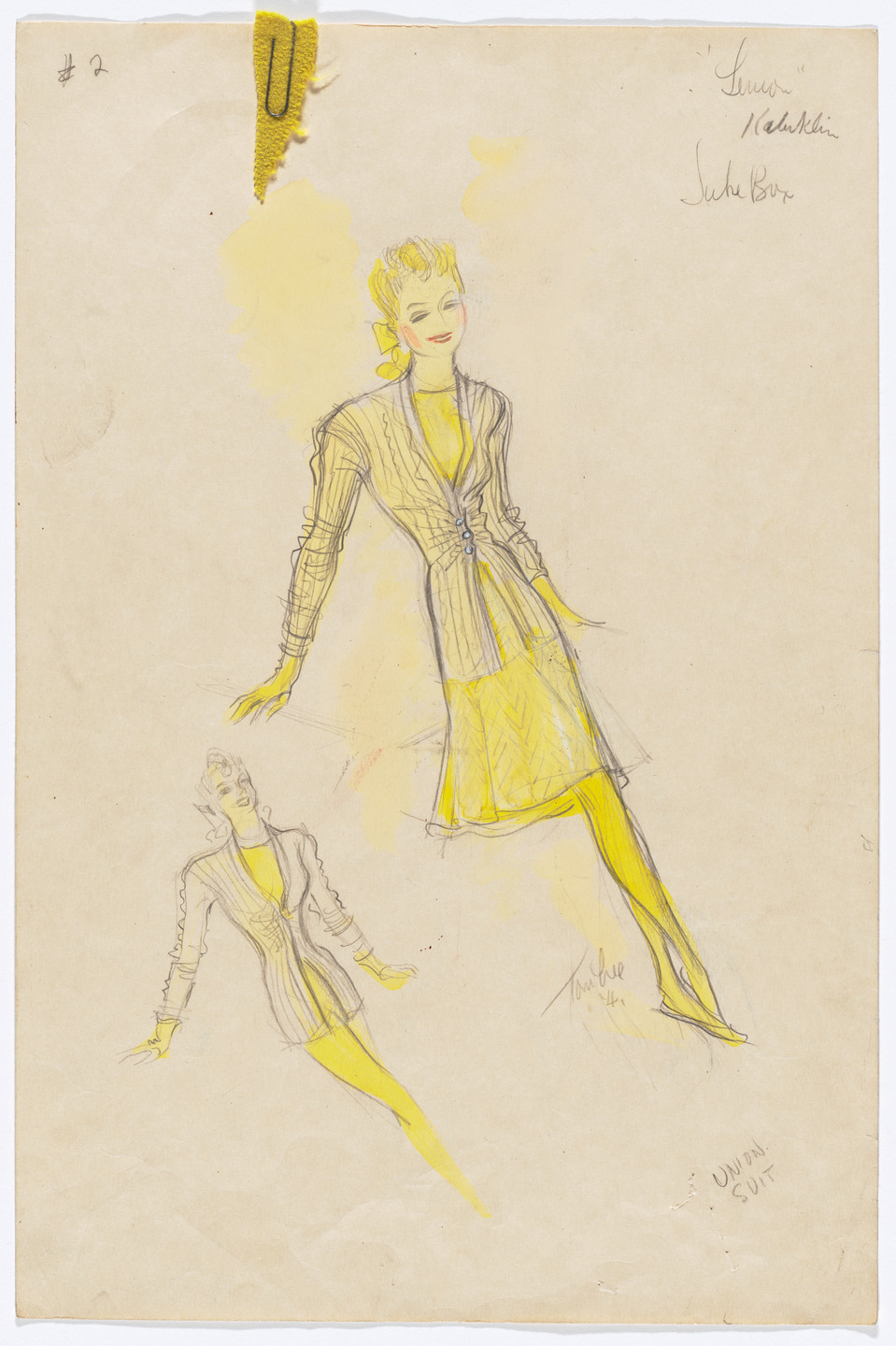 Tom Lee. Lemon. Costume design for the ballet Juke-Box. 1941