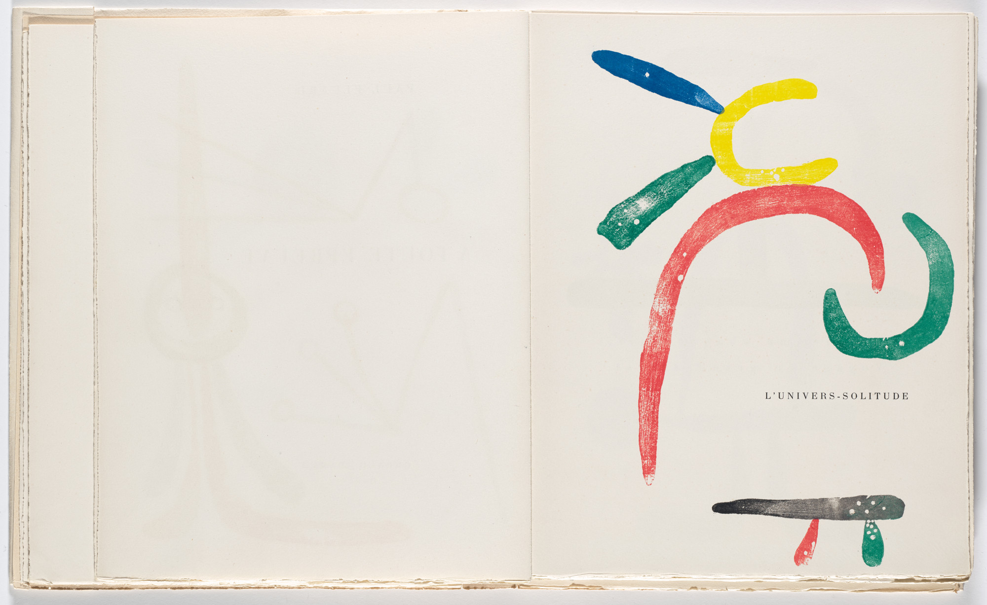 Joan Miró. Chapter title (folio 7) from À toute épreuve (Proof Against All)