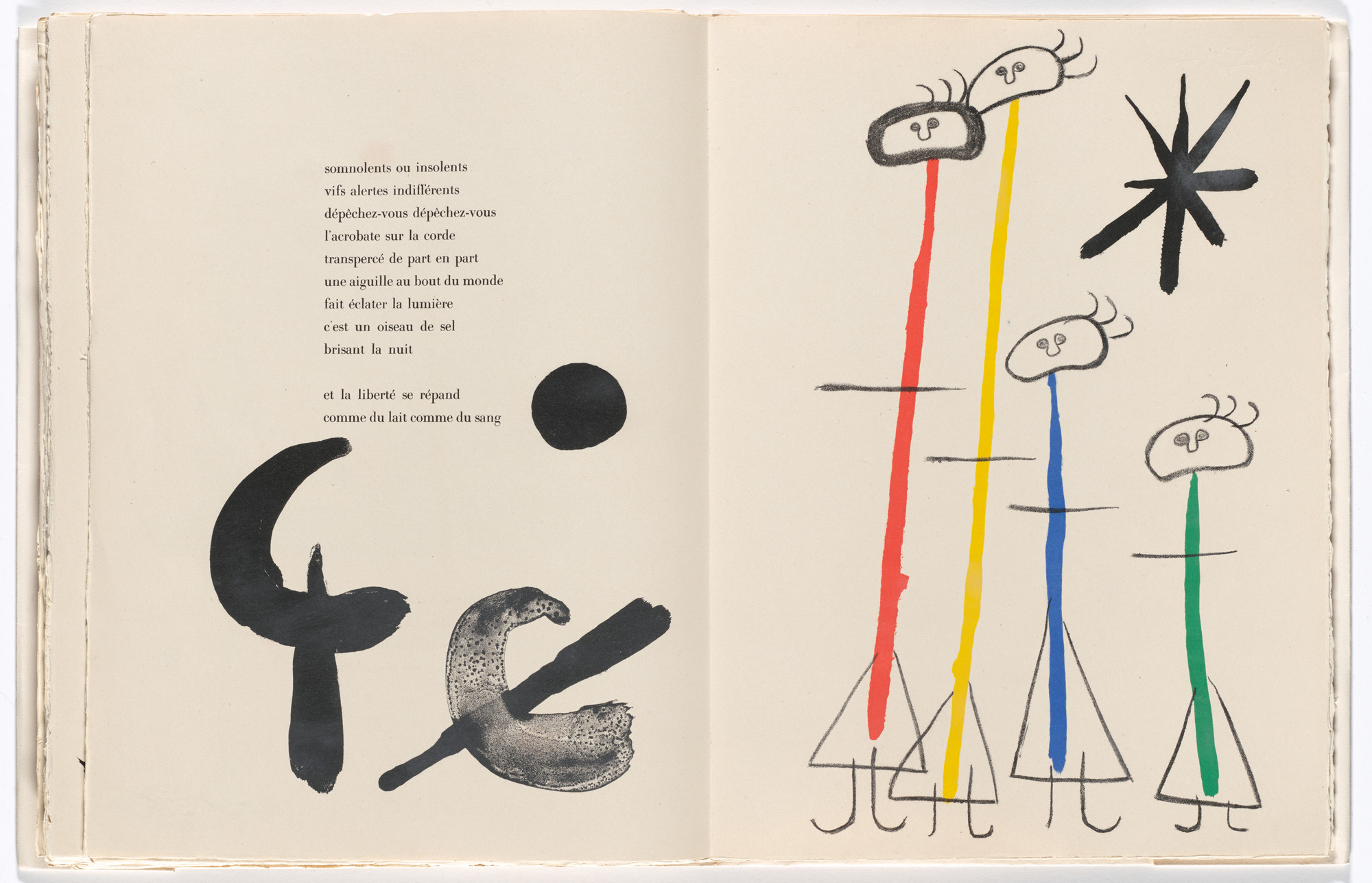 Joan Miró. Tailpiece (page 98) from Parler seul (Speaking Alone