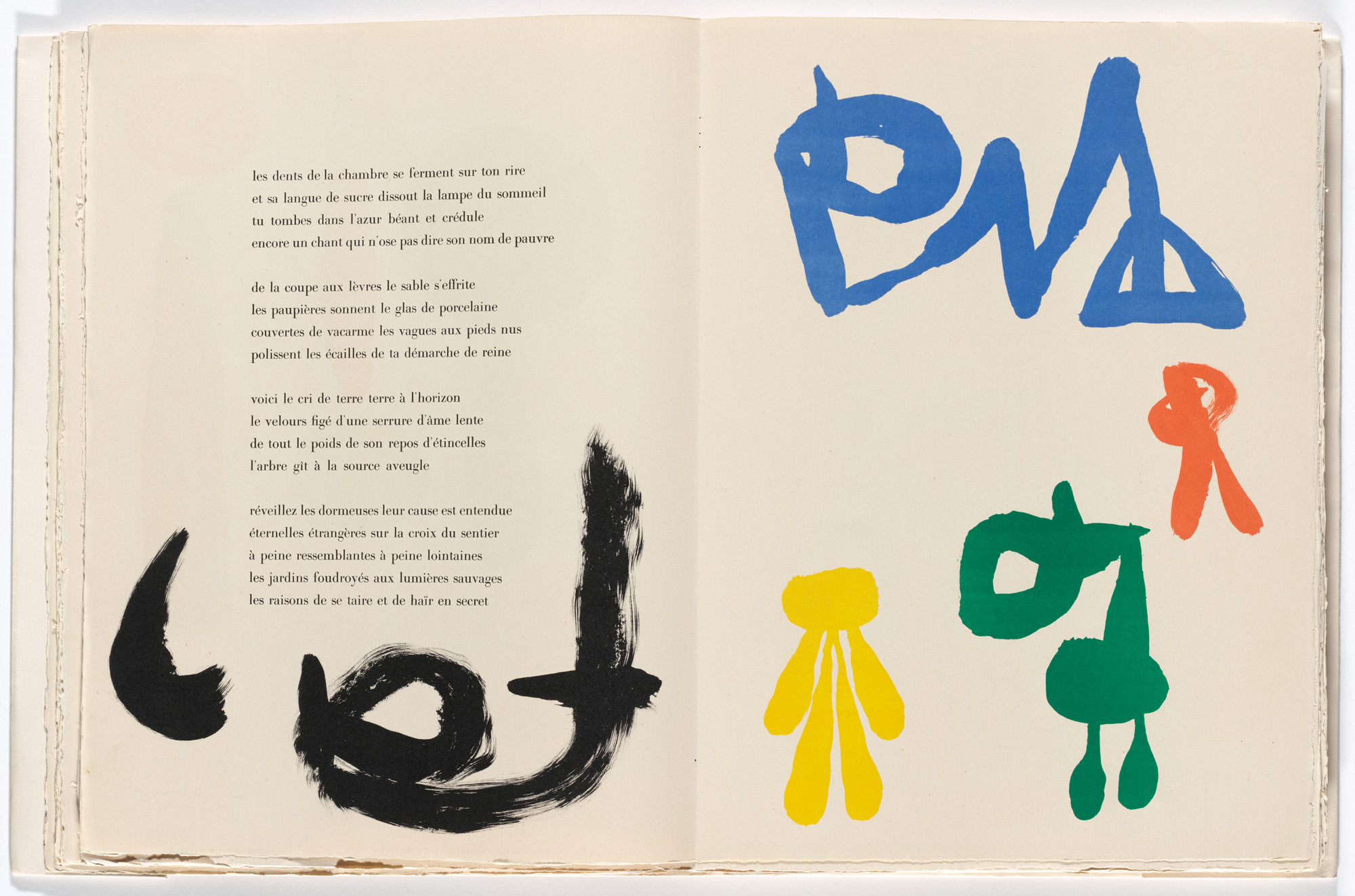 Joan Miró. Plate (page 11) from Parler seul (Speaking Alone)