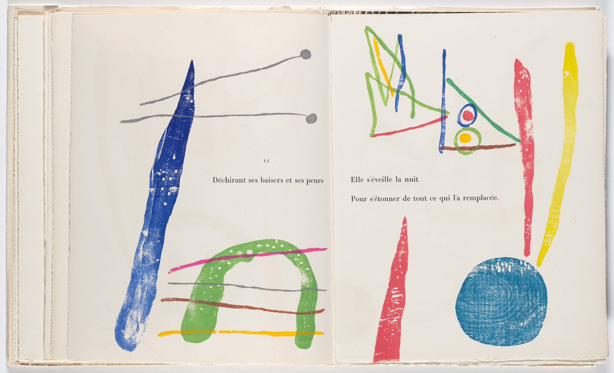 Joan Miró. In-text plate (folio 19 verso) from À toute épreuve (Proof Against All)
