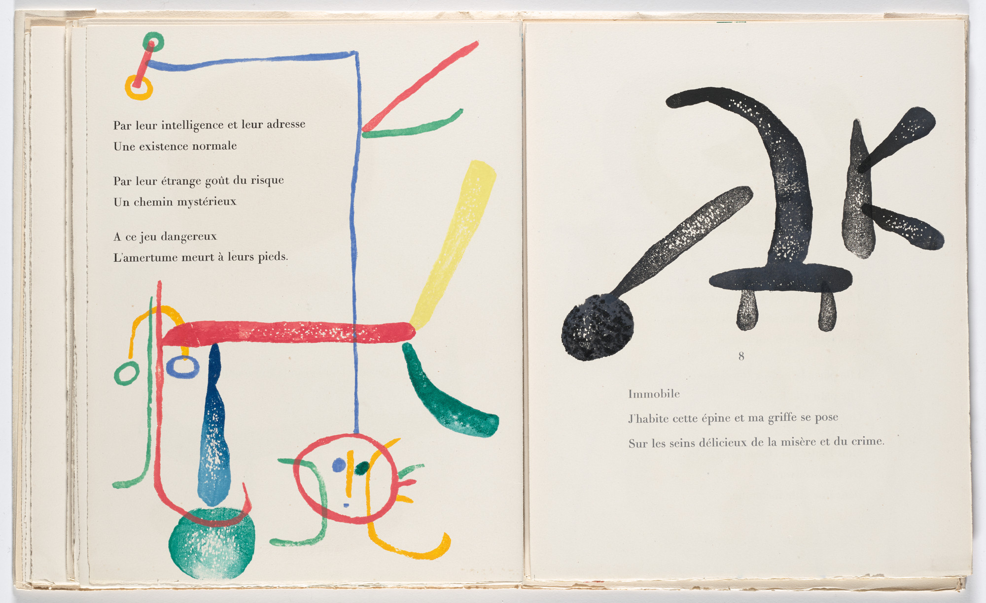 Joan Miró. In-text plate (folio 34 verso) from À toute épreuve (Proof Against All)