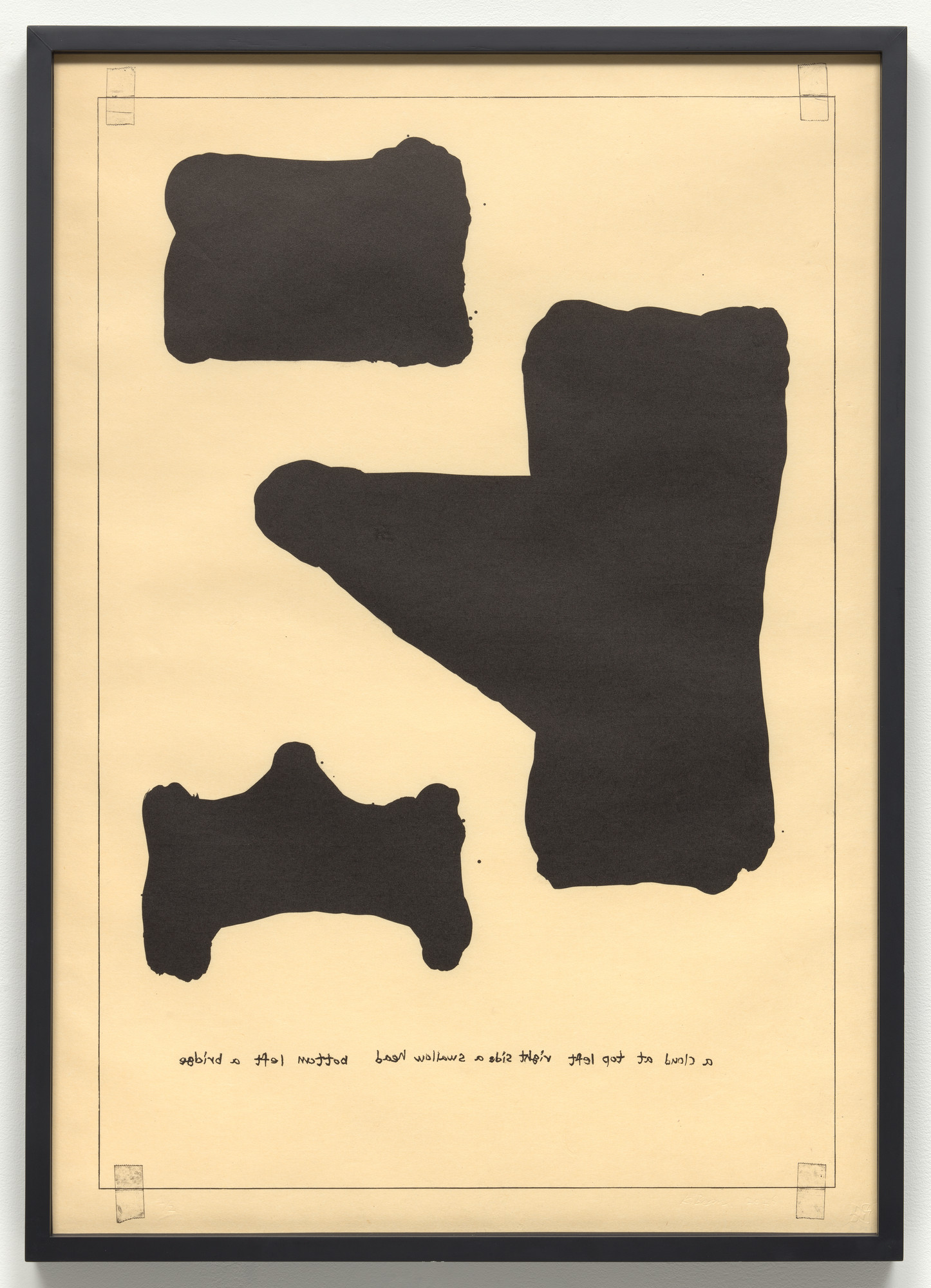 Kim Beom. Untitled (A Cloud at the Top Left, Right Side a Swallow Head, Bottom Left a Bridge) from an untitled series