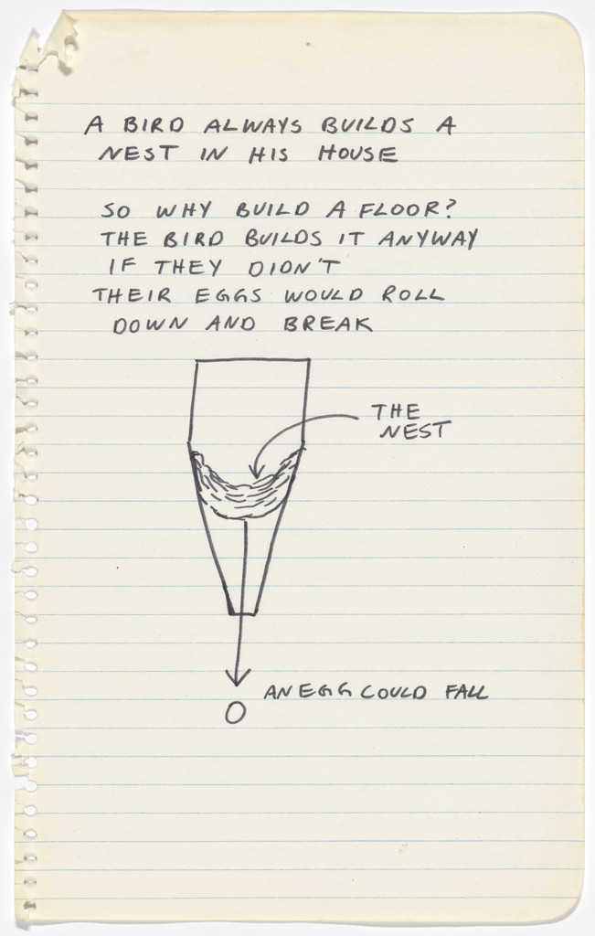 A Bird Always Builds a Nest in His House