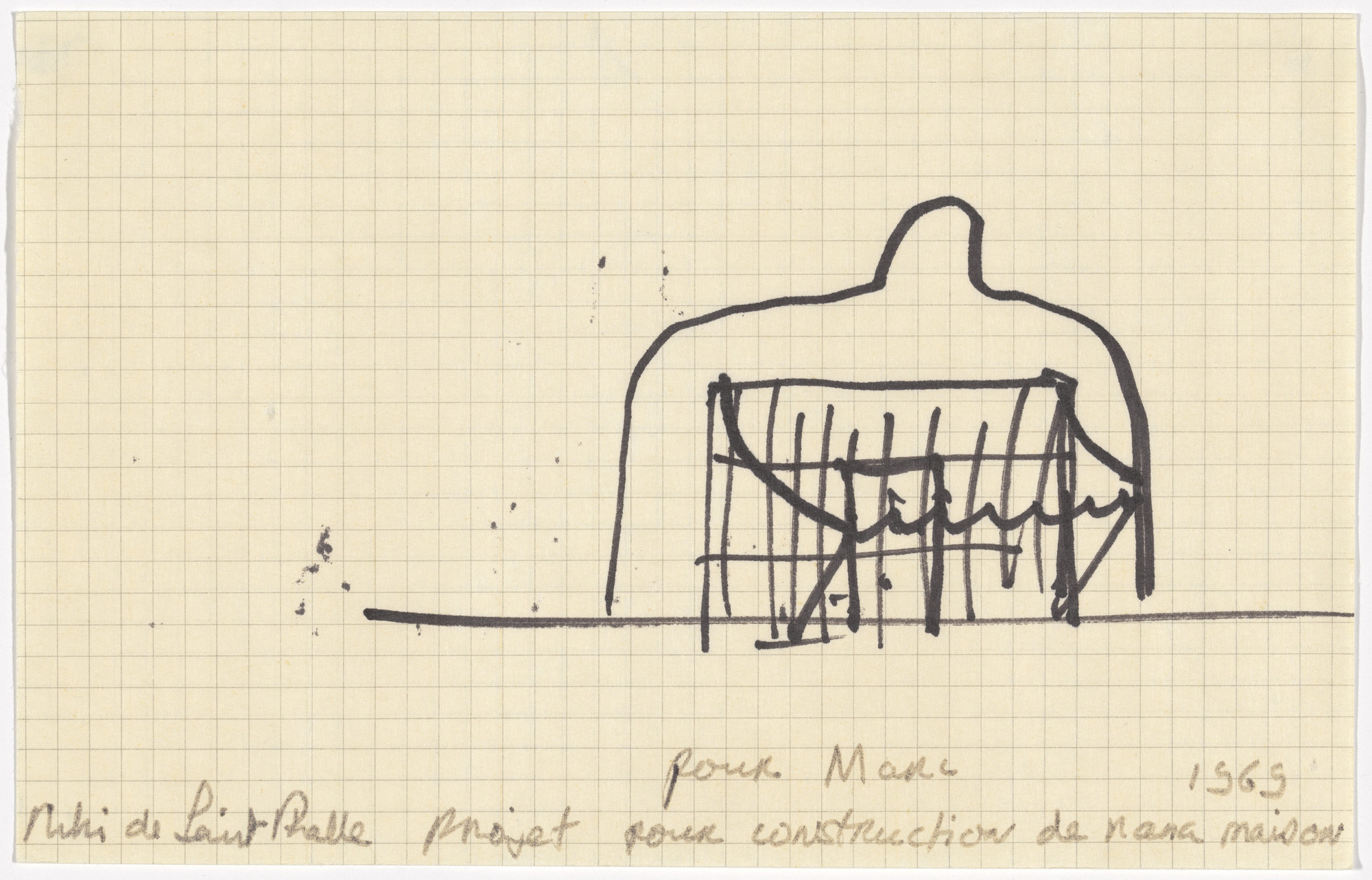Niki de Saint Phalle. Plan for Construction of Nana Maison (Projet pour construction de Nana maison). 1969