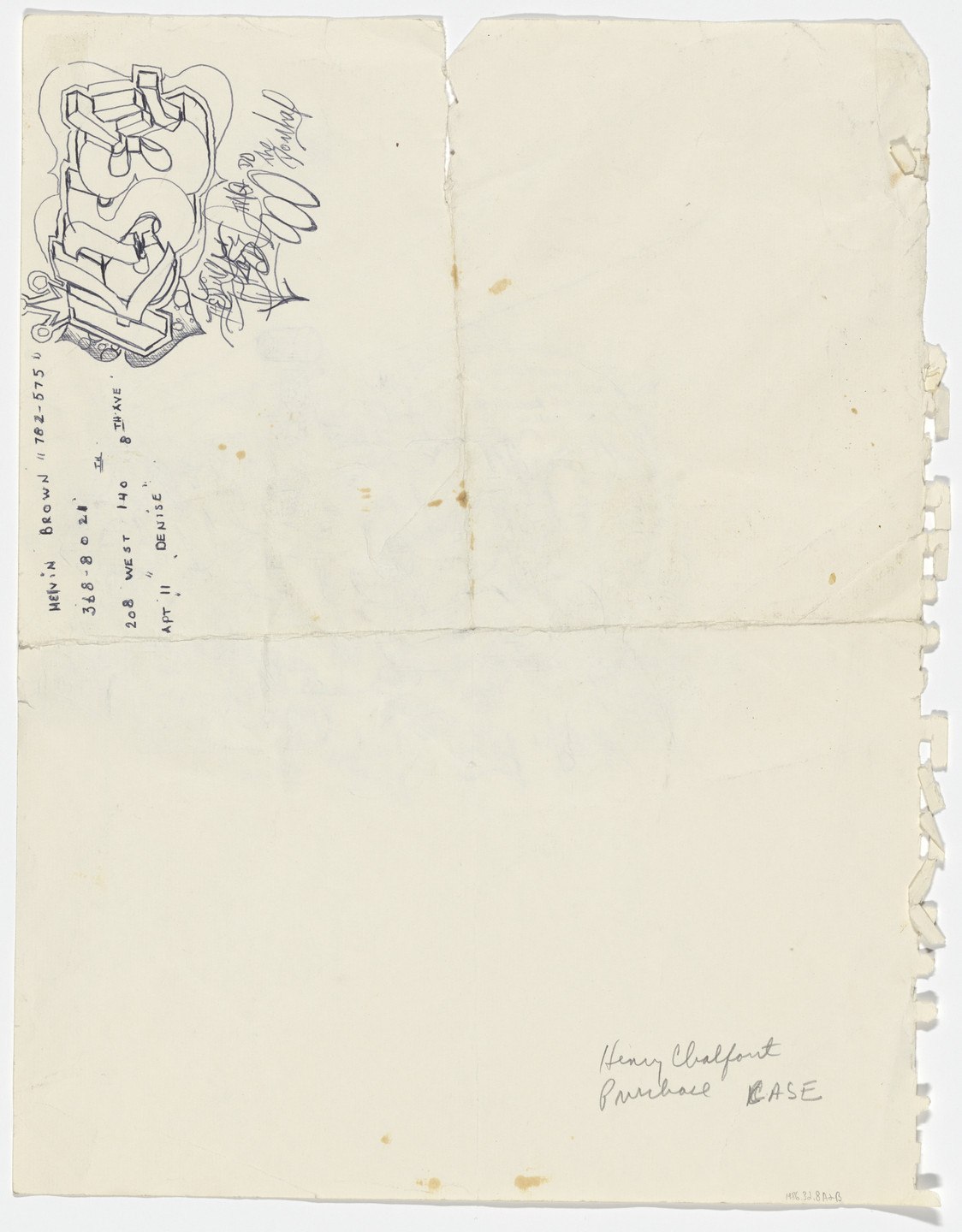 Kostabi Upheaval 1982 直筆原画 Kase2 (Jeff Brown). Super Worm and Kase II. c. 1970–86 | MoMA