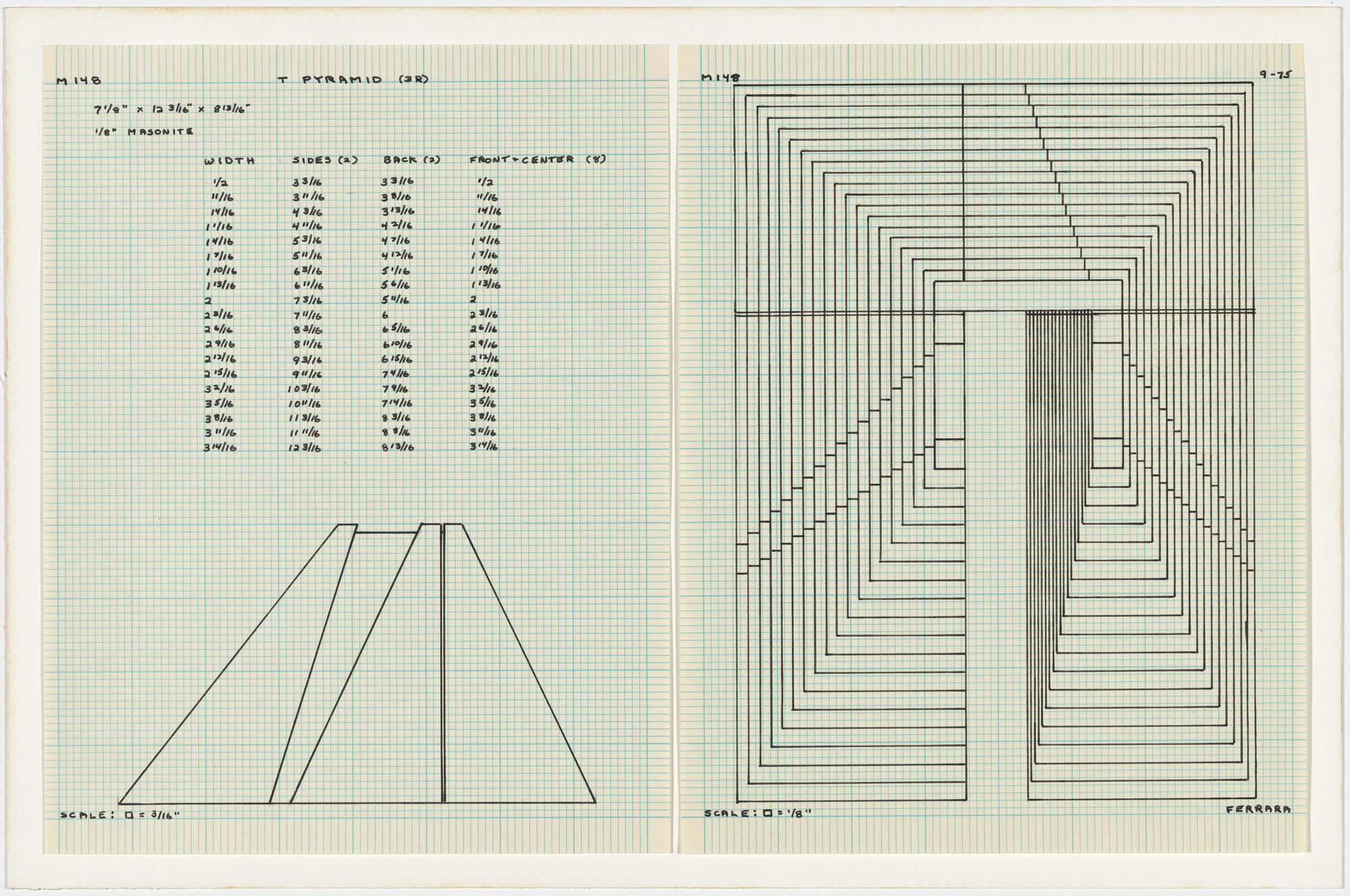 Jackie Ferrara. T Pyramid (3R) M148 (M148T Pyramid). 1975