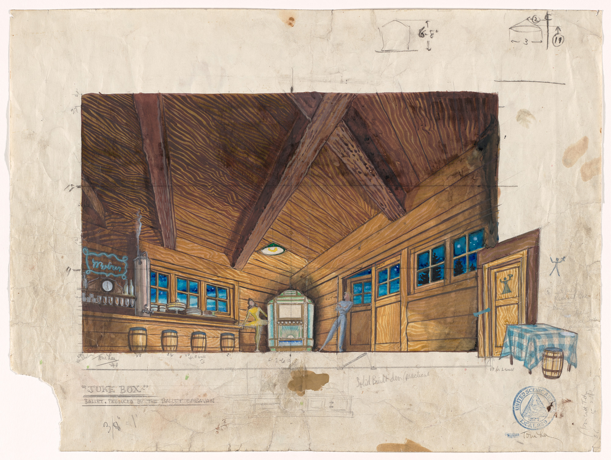 Tom Lee. Set design for the ballet Juke-Box