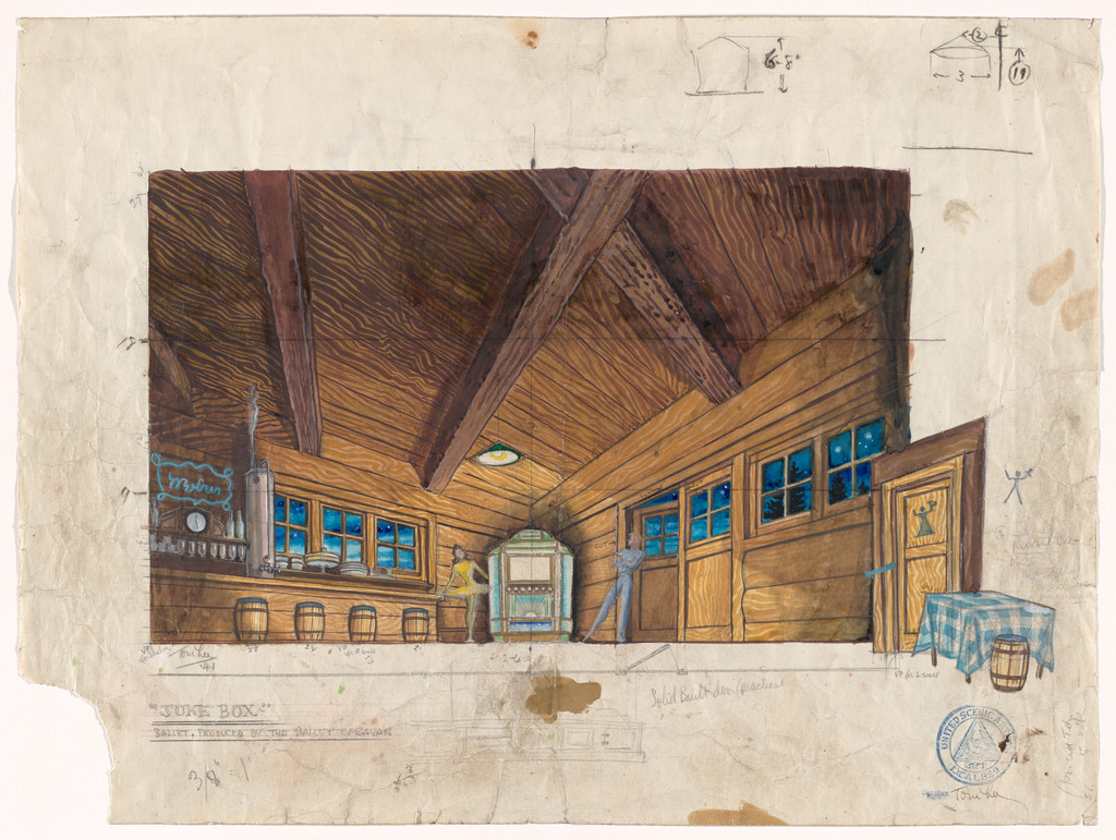 Set design for the ballet Juke-Box