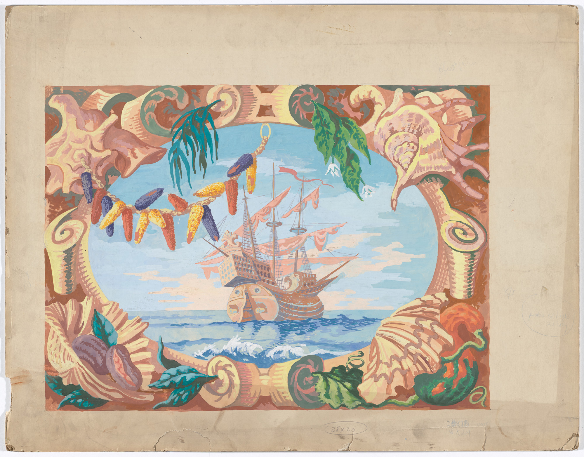 Karl Free. Study for the curtain for the ballet Pocahontas