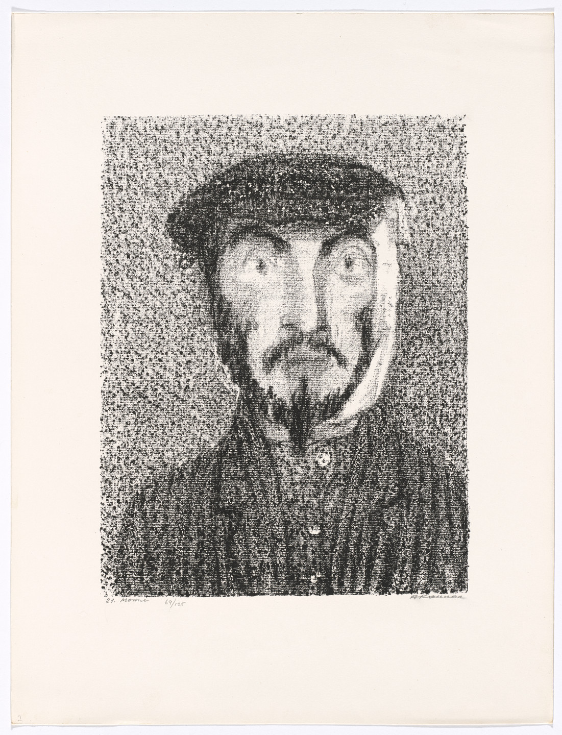 Anatoli Lvovich Kaplan. Portrait of Motl (Motl Kamisol, The Tailor) from Tevia the Milkman, Volume I. 1957–61, published 1961