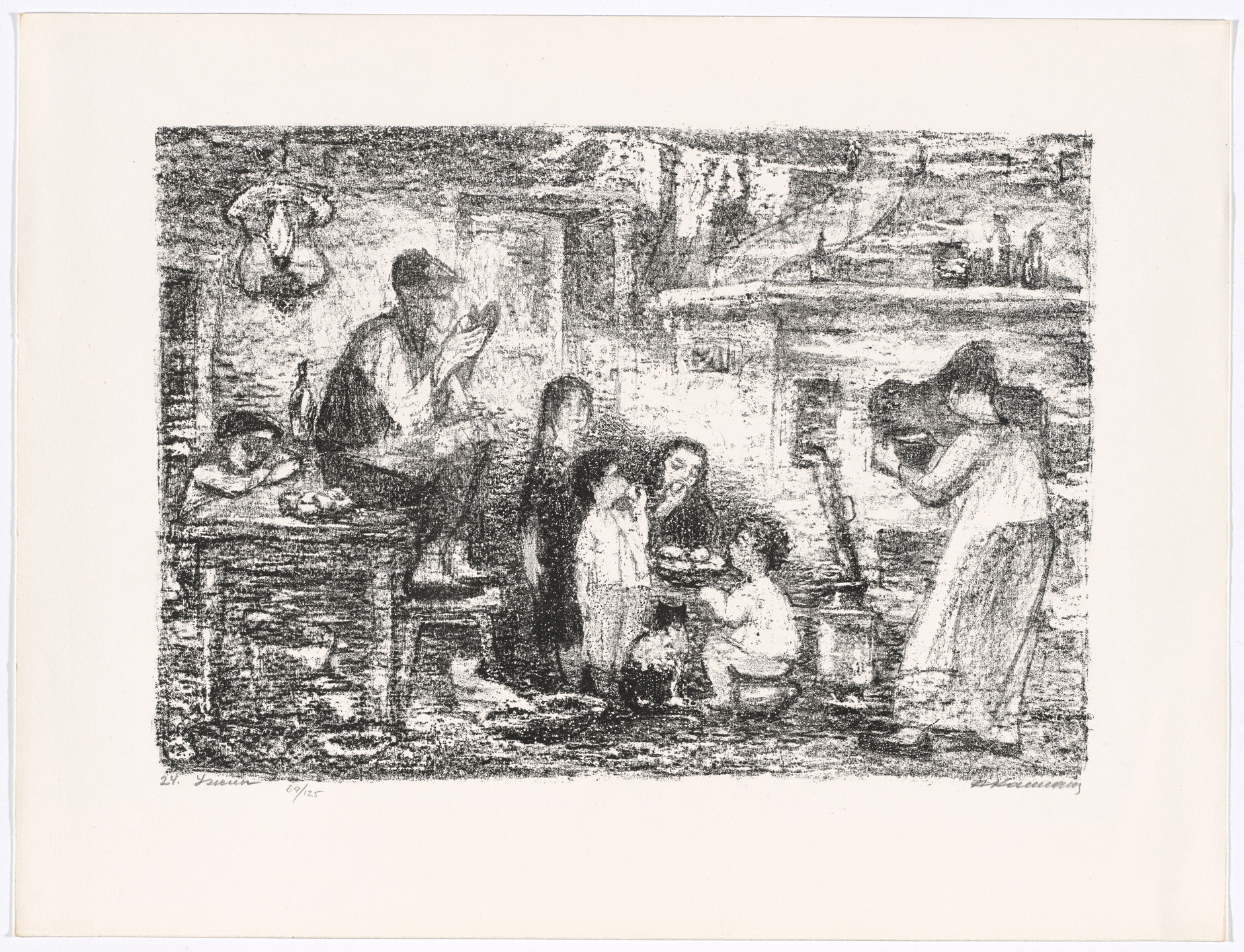Anatoli Lvovich Kaplan. The Tailor's Evening Meal from Tevia the Milkman, Volume I. 1957–61, published 1961